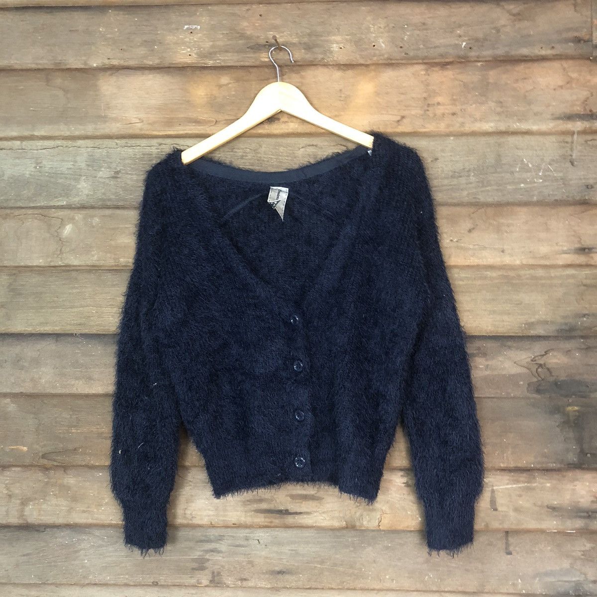 Aran Isles Knitwear × Homespun Knitwear × Japanese Brand Emsexcite Dark Blue Cardigan Knitwear #784 Size M / US 6-8 / IT 42-44 - 1 Thumbnail