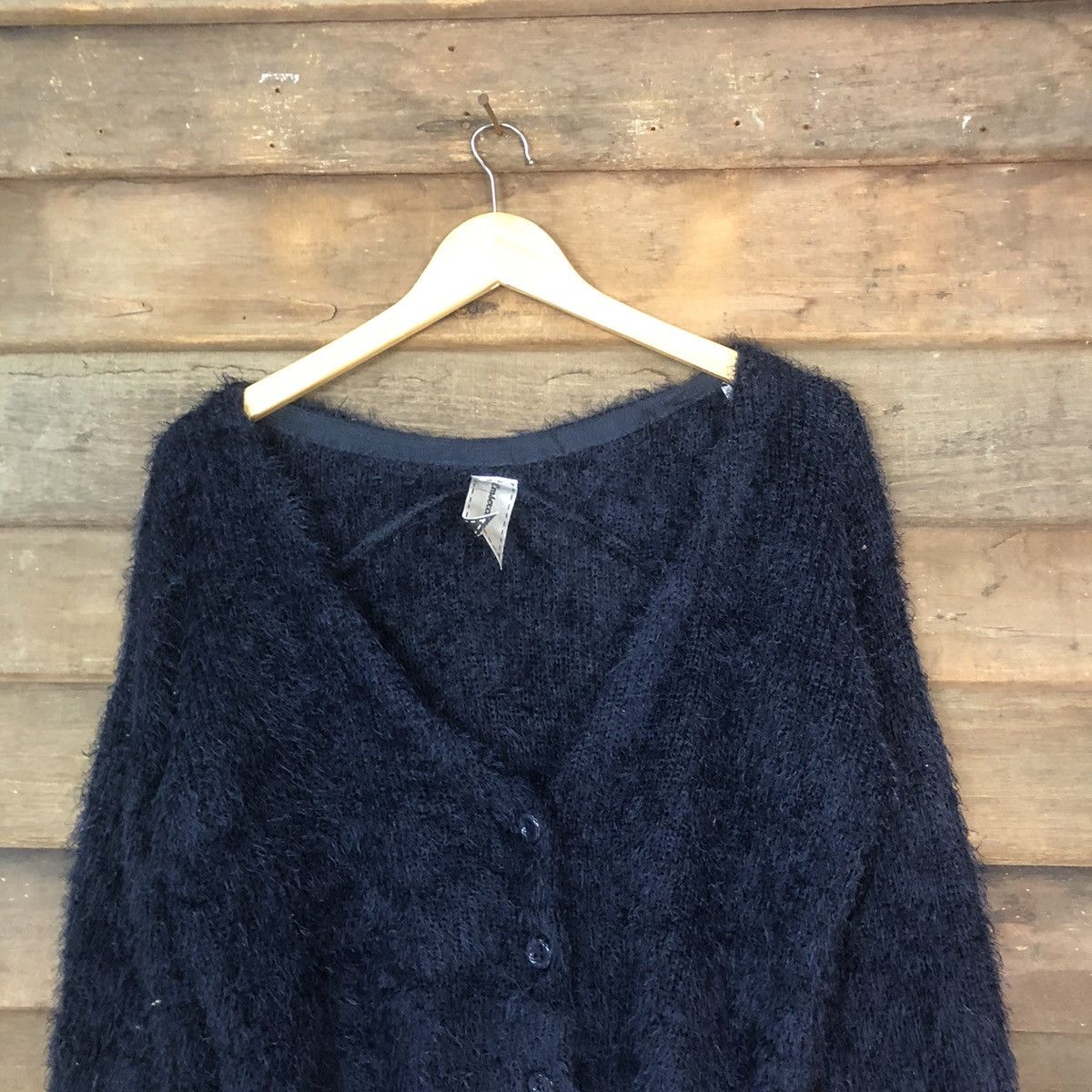 Aran Isles Knitwear × Homespun Knitwear × Japanese Brand Emsexcite Dark Blue Cardigan Knitwear #784 Size M / US 6-8 / IT 42-44 - 2 Thumbnail