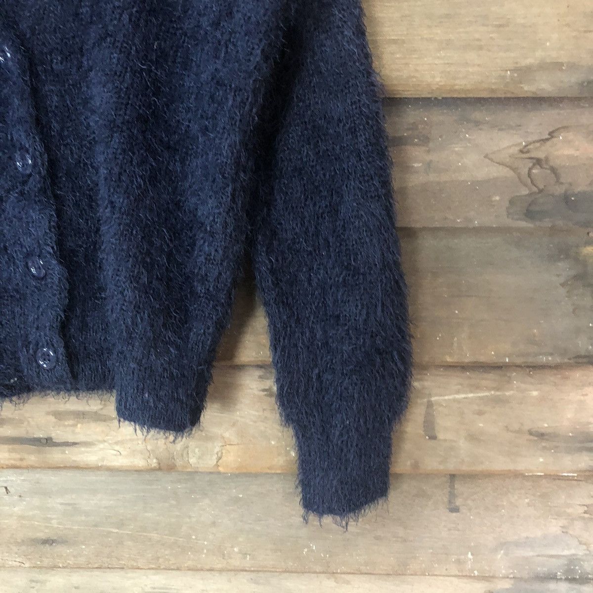 Aran Isles Knitwear × Homespun Knitwear × Japanese Brand Emsexcite Dark Blue Cardigan Knitwear #784 Size M / US 6-8 / IT 42-44 - 5 Thumbnail
