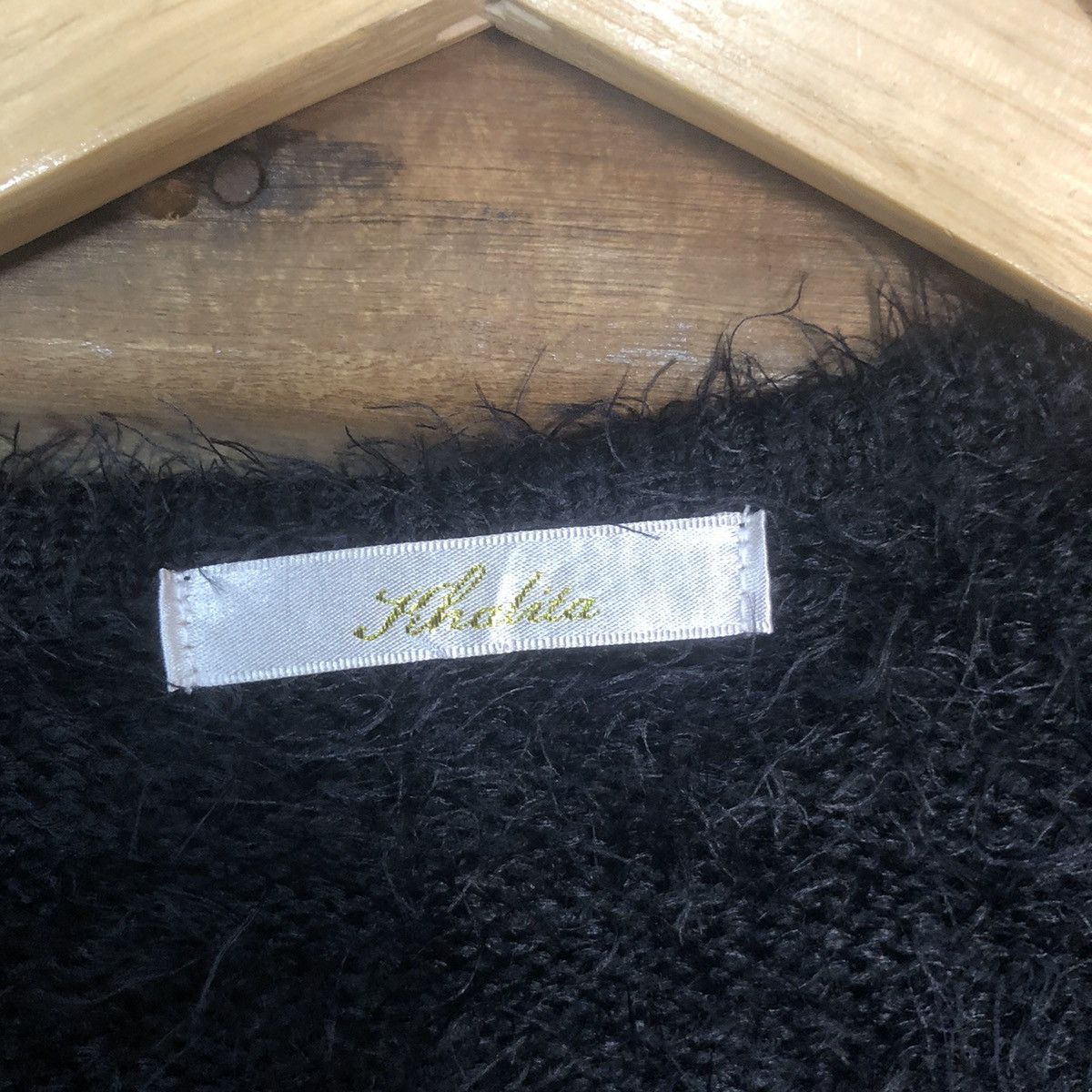 Aran Isles Knitwear × Homespun Knitwear × Japanese Brand Khalita Black Long Mohair Knitwear #786 Size L / US 10 / IT 46 - 6 Thumbnail