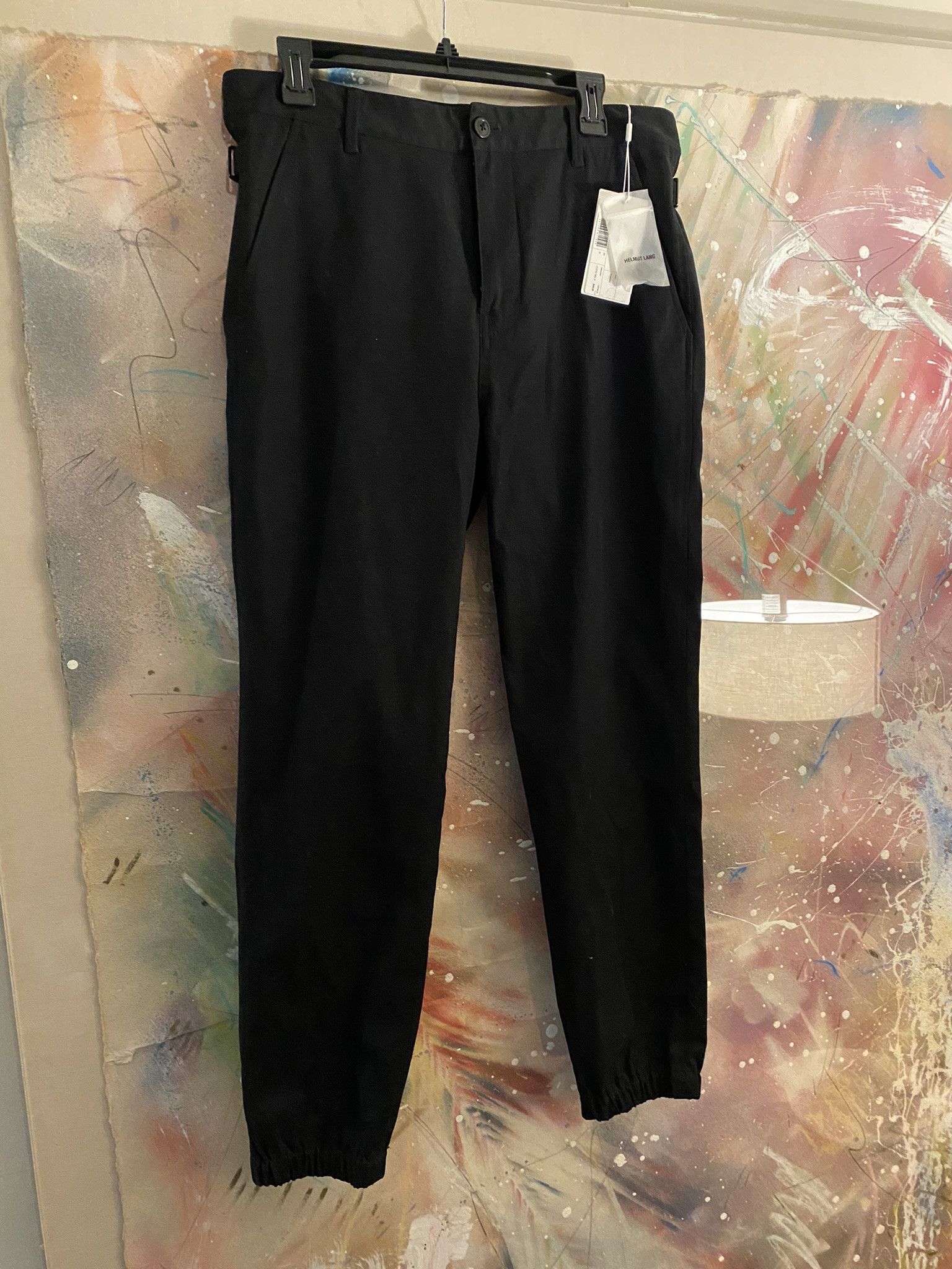 *NWT* HELMUT LANG Black Cuff Trouser *sz 31* (MSRP $360)