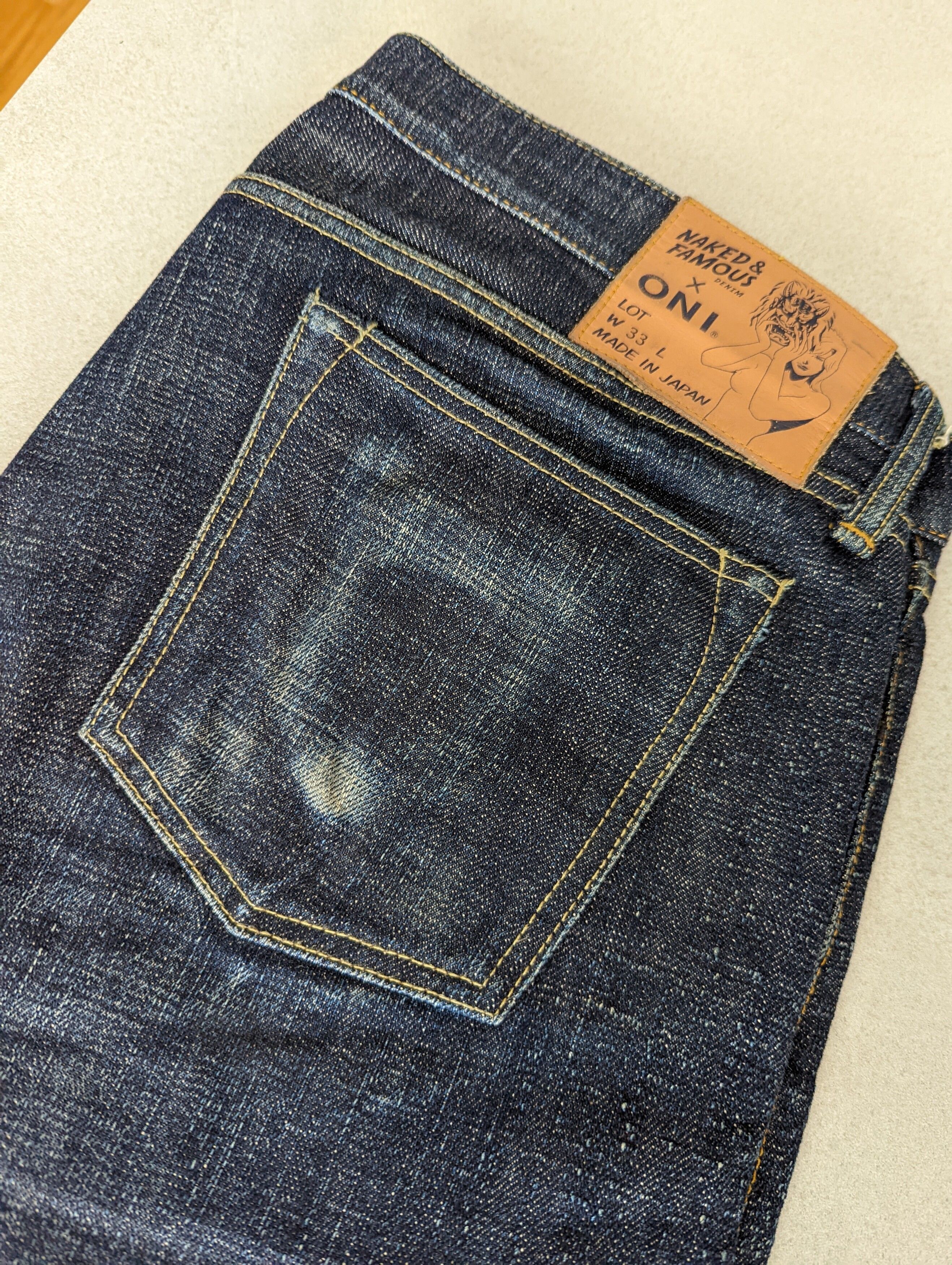 Naked & Famous RARE Naked & Famous x Oni Weird Guy Slubby Denim Size 33 Size US 33 - 2 Preview