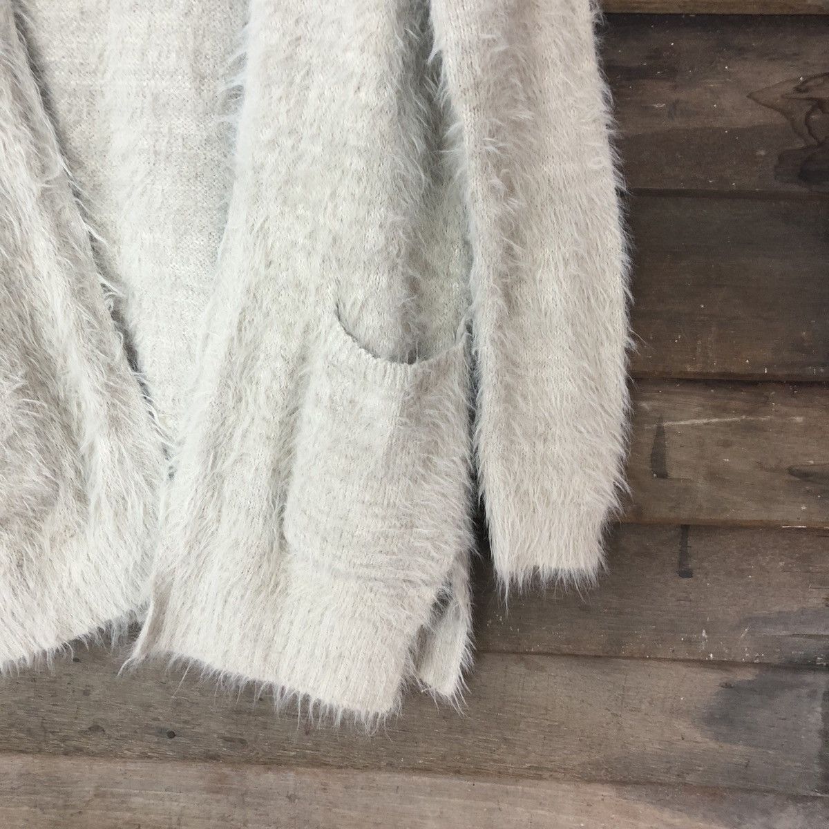 Homespun Knitwear × Japanese Brand Oversized Gray Shag Shaggy Mohair Cardigan #791 Size M / US 6-8 / IT 42-44 - 5 Thumbnail