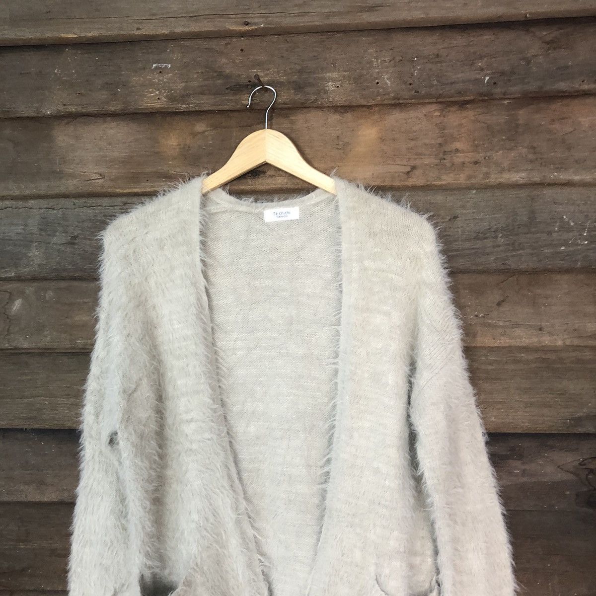 Homespun Knitwear × Japanese Brand Oversized Gray Shag Shaggy Mohair Cardigan #791 Size M / US 6-8 / IT 42-44 - 2 Thumbnail