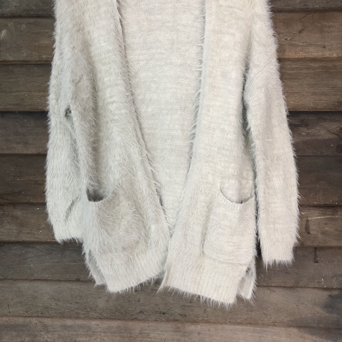 Homespun Knitwear × Japanese Brand Oversized Gray Shag Shaggy Mohair Cardigan #791 Size M / US 6-8 / IT 42-44 - 3 Thumbnail