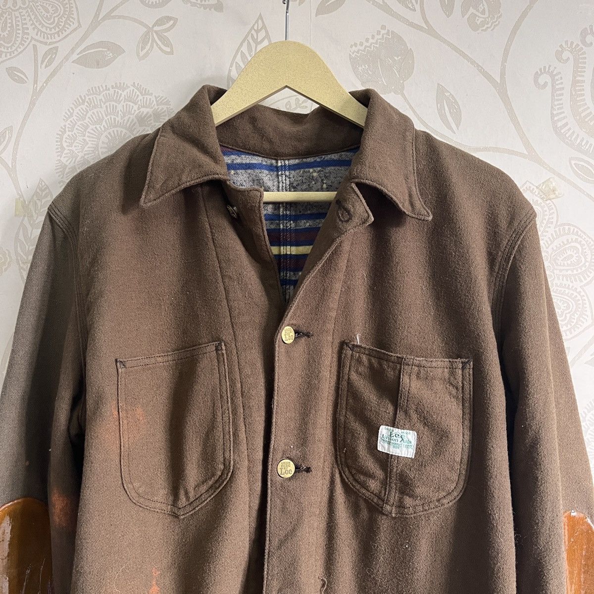 Lee × Vintage Vintage 70s Rare Lee Wool Blanket Kapital Denim Jacket Size US L / EU 52-54 / 3 - 20 Thumbnail