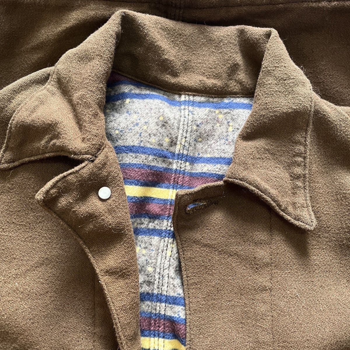 Lee × Vintage Vintage 70s Rare Lee Wool Blanket Kapital Denim Jacket Size US L / EU 52-54 / 3 - 3 Thumbnail