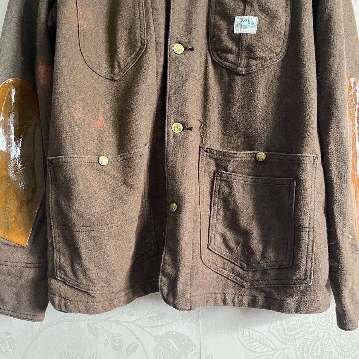 Lee × Vintage Vintage 70s Rare Lee Wool Blanket Kapital Denim Jacket Size US L / EU 52-54 / 3 - 6 Thumbnail