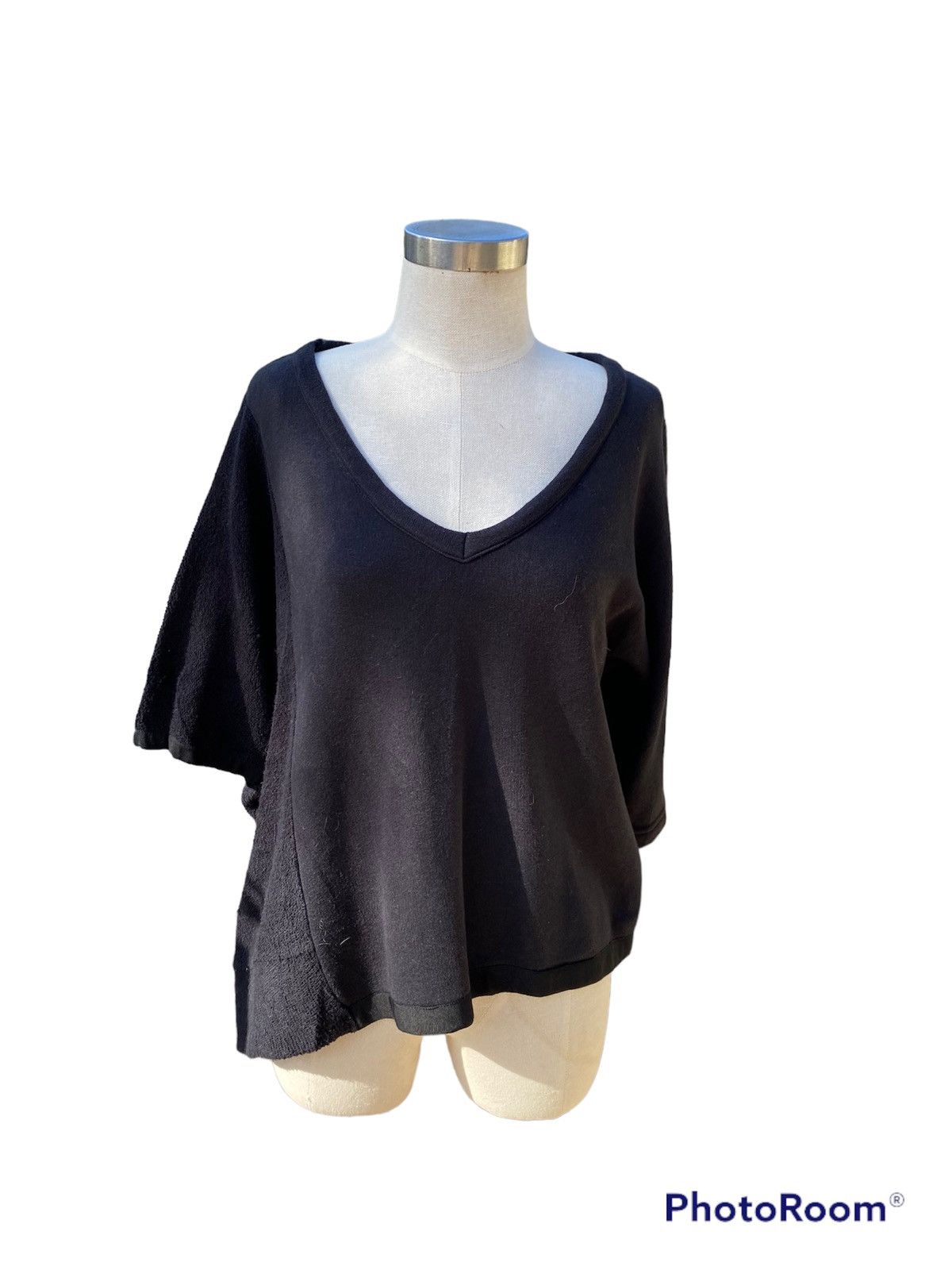 Designer black assymetrical top Size M / US 6-8 / IT 42-44 - 2 Thumbnail