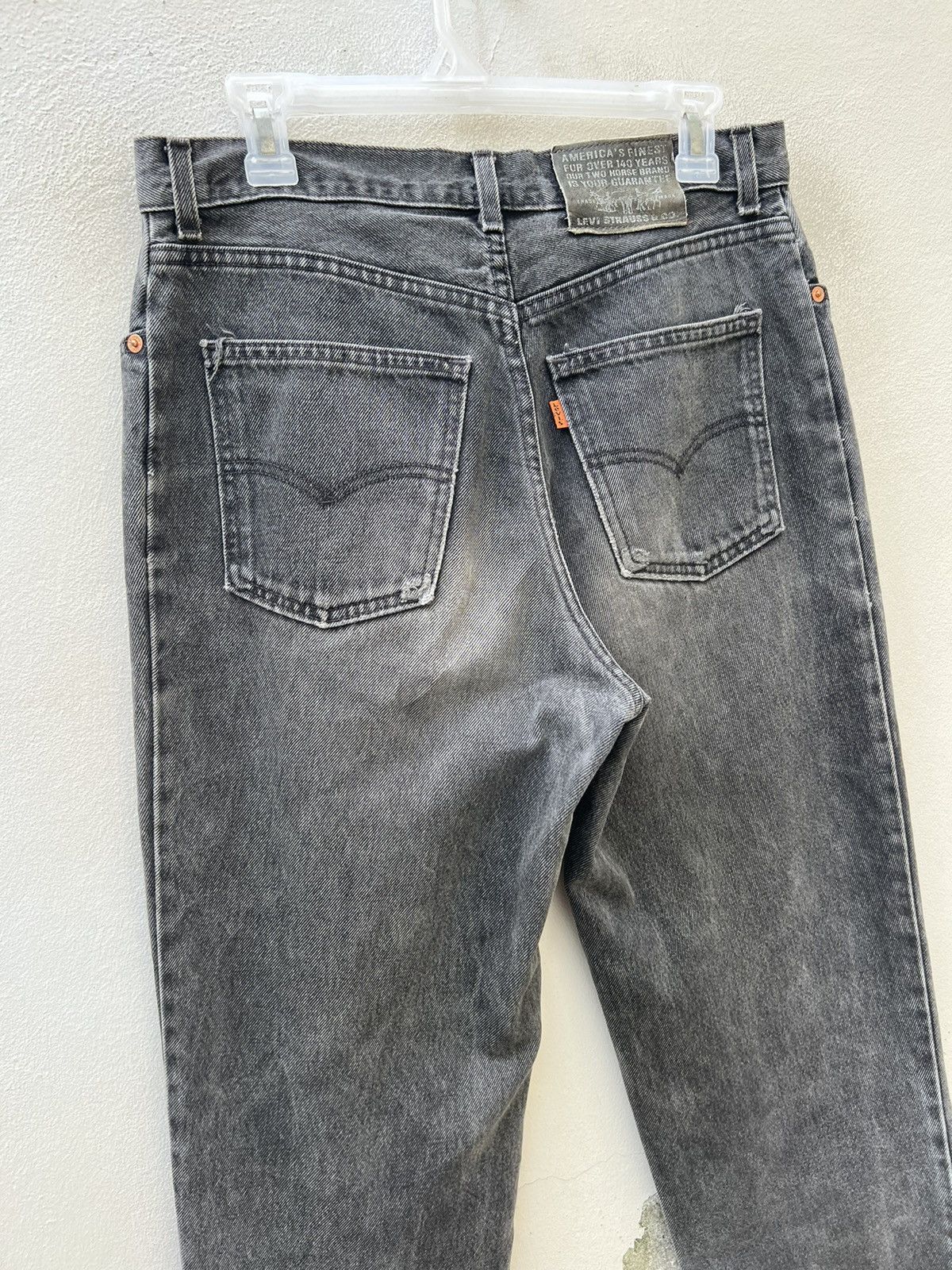 Levi's Faded Black VTG 1993 Levi’s 726 Orange Tab Denim Baggy Jeans Size US 31 - 12 Thumbnail