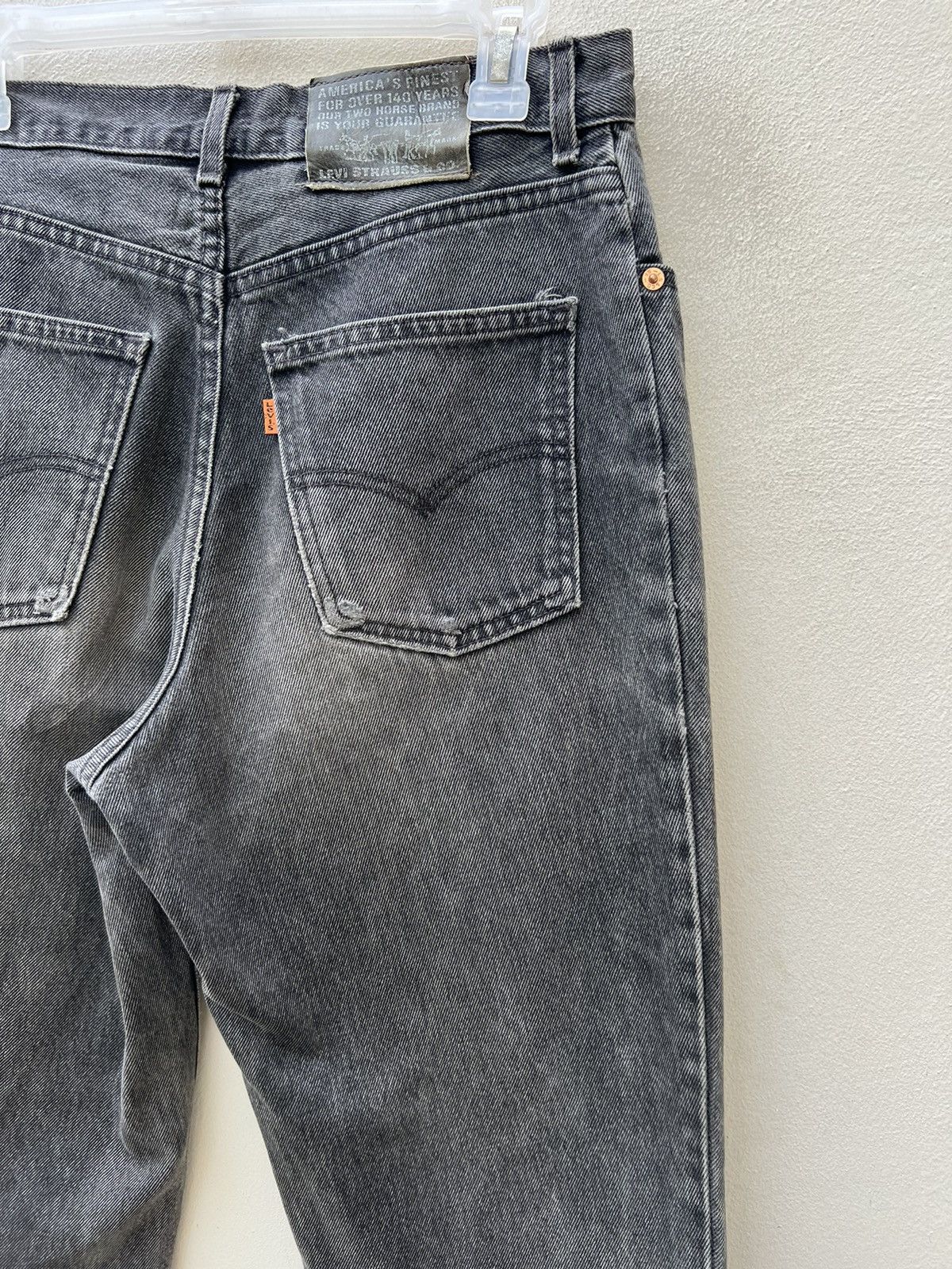 Levi's Faded Black VTG 1993 Levi’s 726 Orange Tab Denim Baggy Jeans Size US 31 - 14 Thumbnail