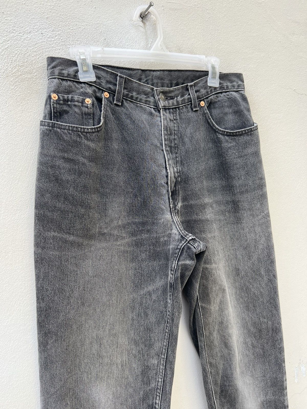 Levi's Faded Black VTG 1993 Levi’s 726 Orange Tab Denim Baggy Jeans Size US 31 - 2 Thumbnail