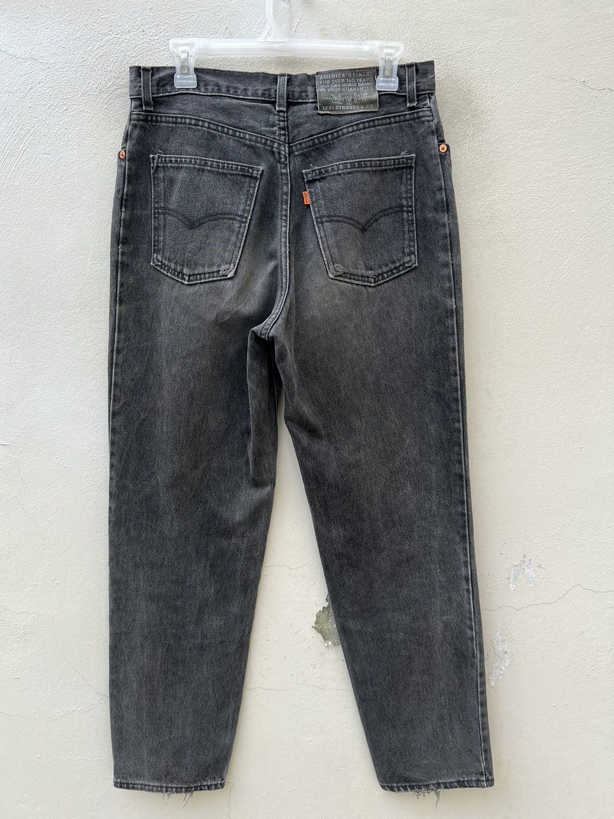 Levi's Faded Black VTG 1993 Levi’s 726 Orange Tab Denim Baggy Jeans Size US 31 - 11 Thumbnail