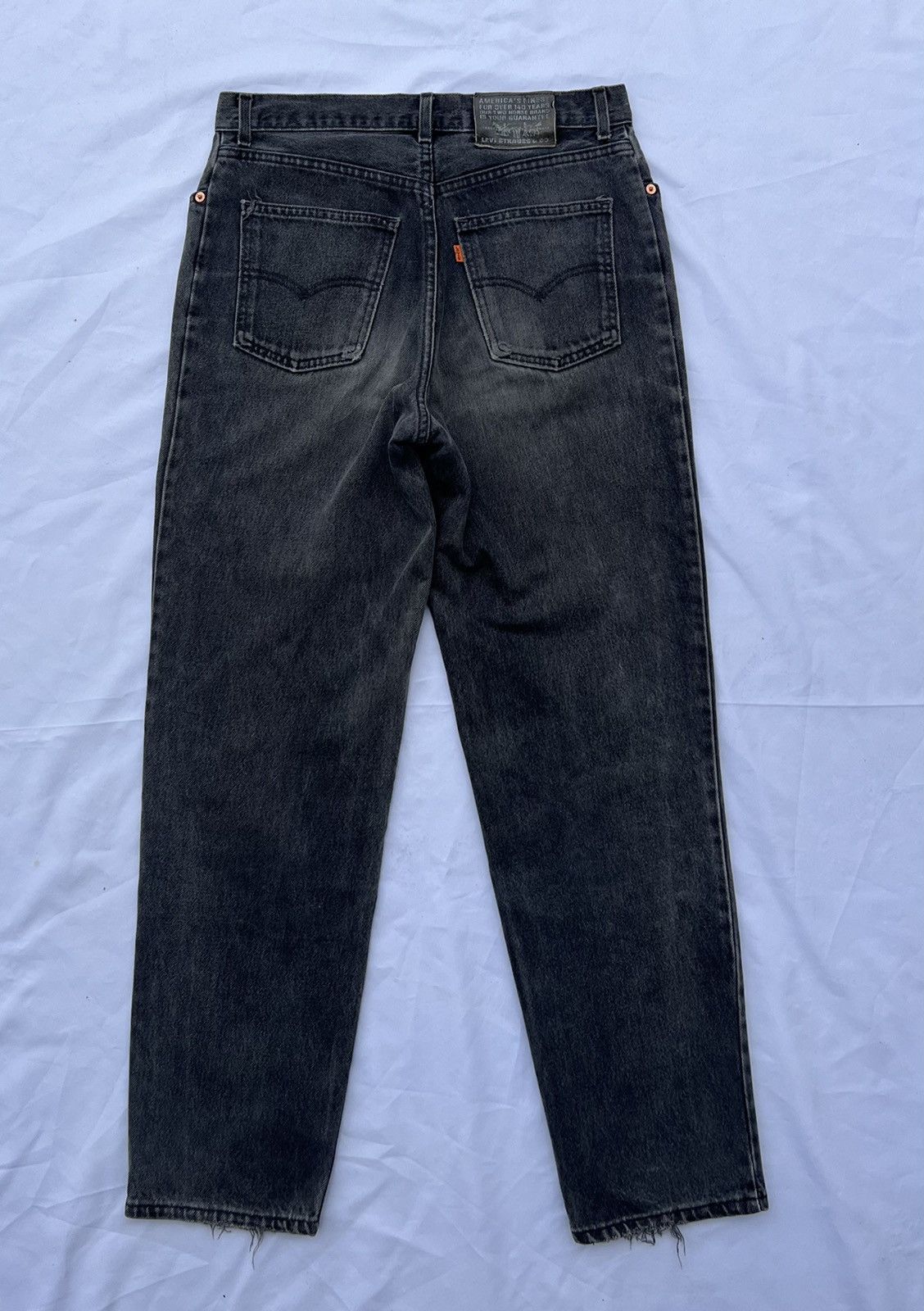 Levi's Faded Black VTG 1993 Levi’s 726 Orange Tab Denim Baggy Jeans Size US 31 - 24 Thumbnail