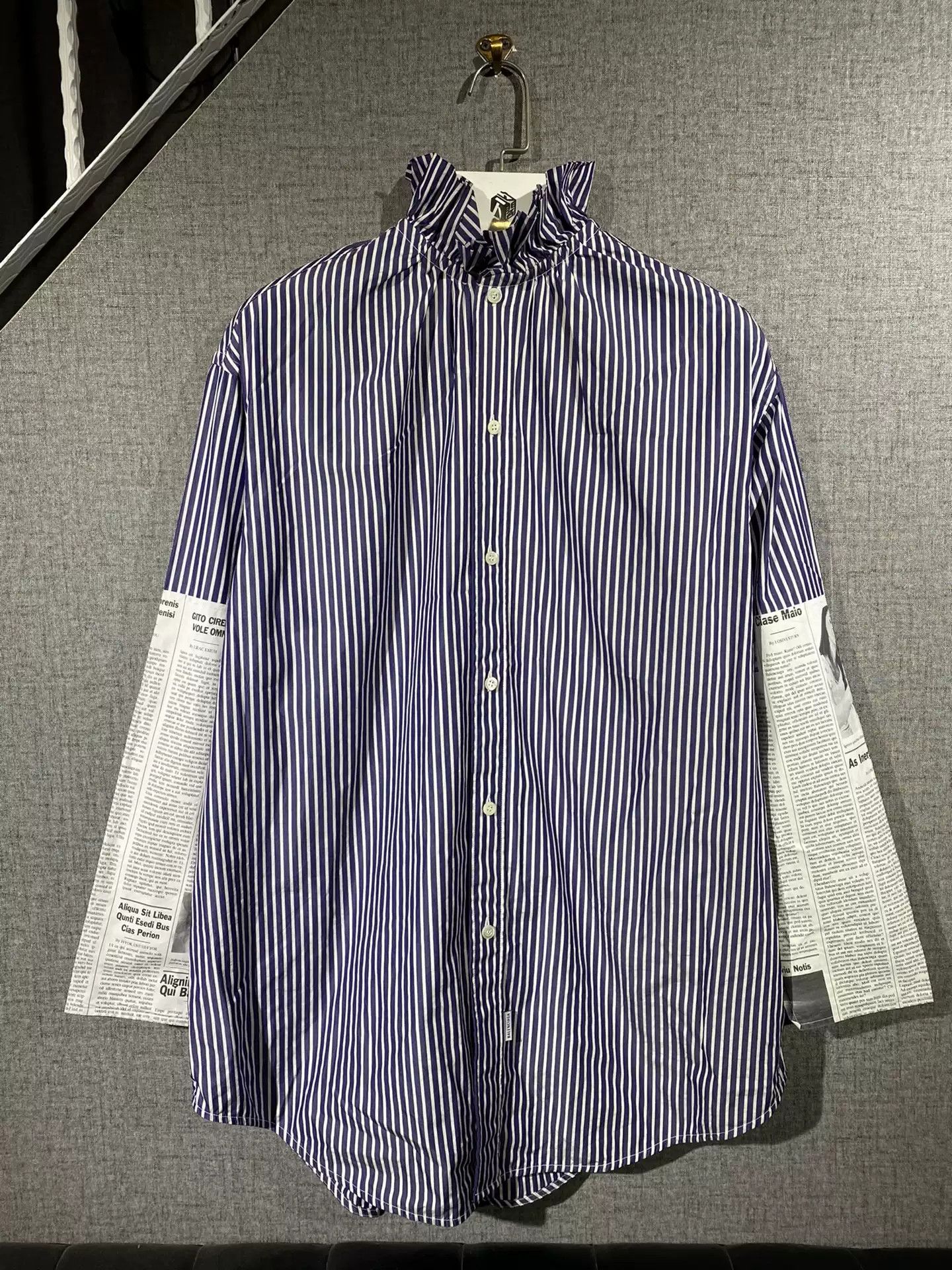Balenciaga Balenciaga Newspaper Splicing Shirt | Grailed