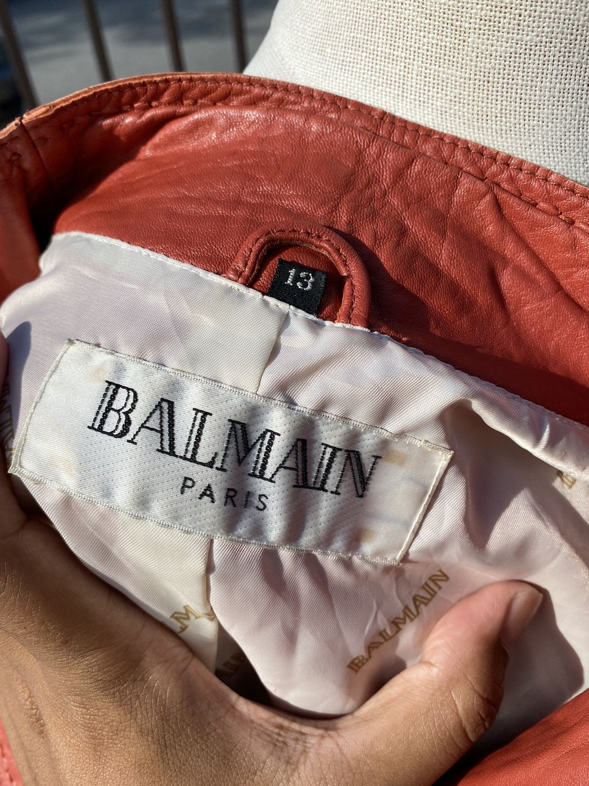 Balmain vintage leather jacket Size L / US 10 / IT 46 - 7 Thumbnail