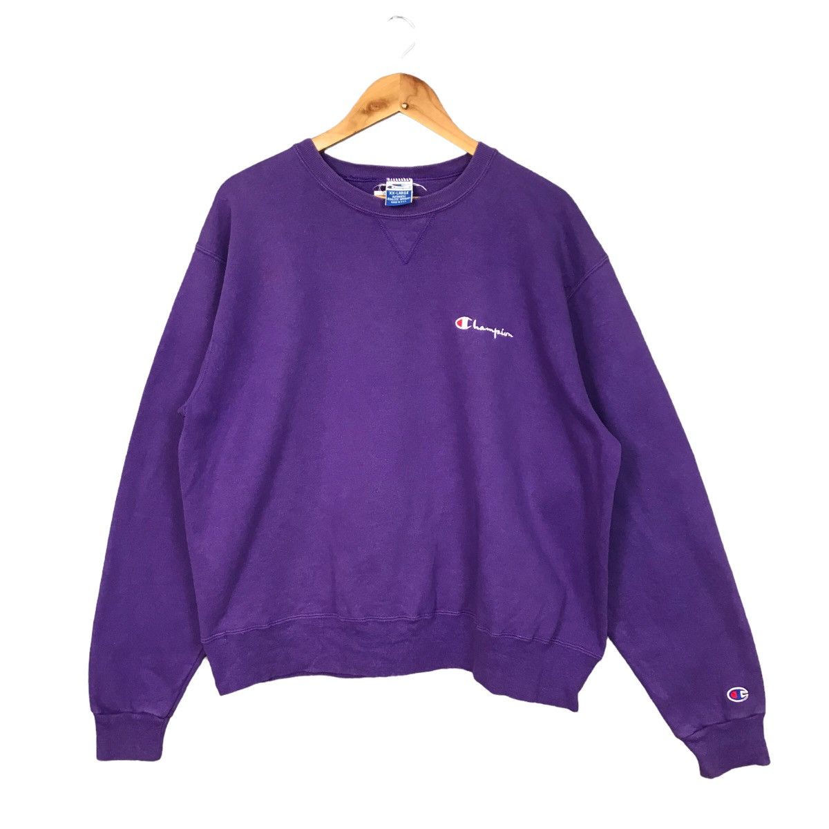 Vintage Champion Distressed purple sweatshirt