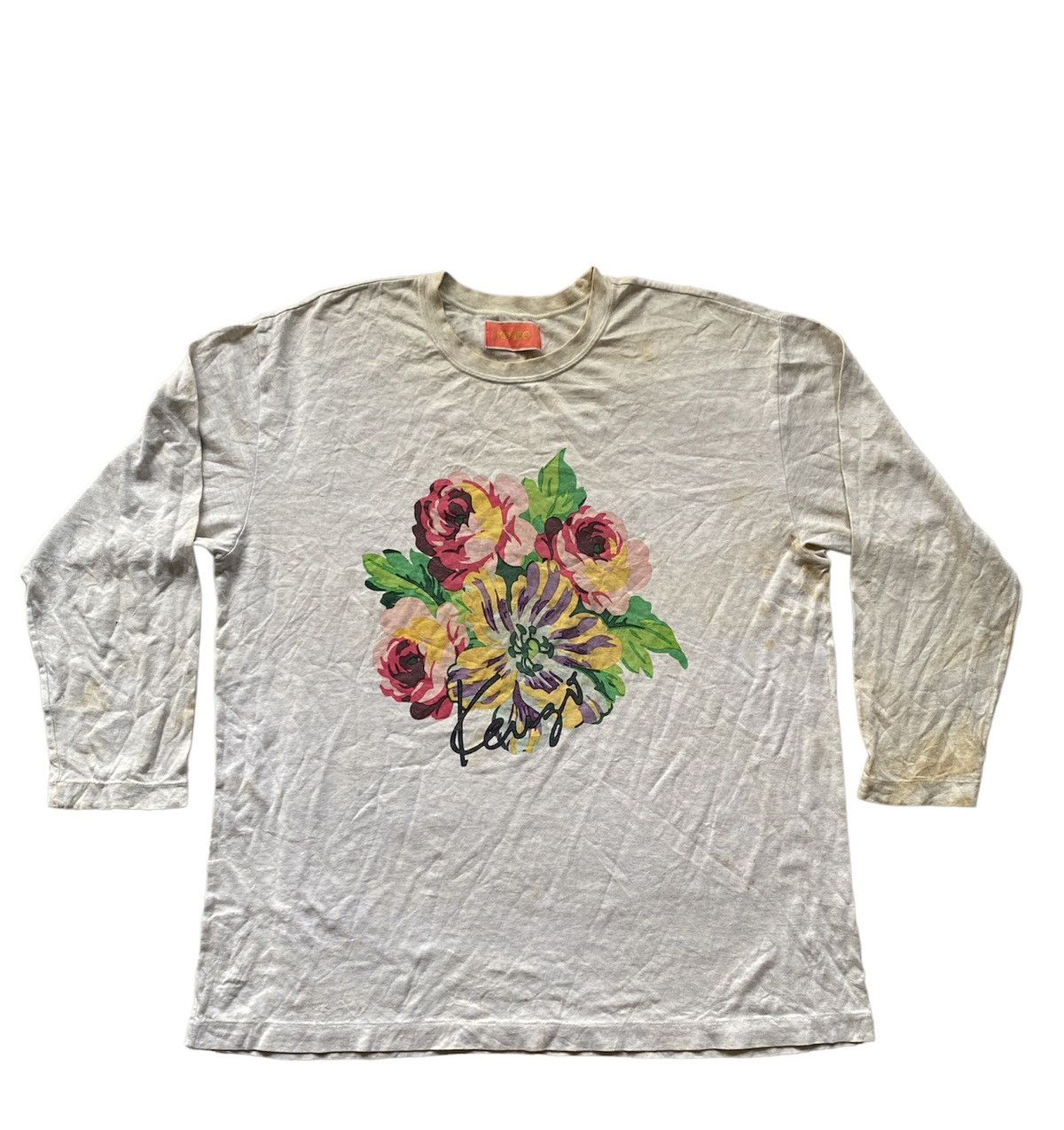 Kenzo × Vintage Vtg Kenzo Long Sleeve Shirt Size US M / EU 48-50 / 2 - 1 Thumbnail