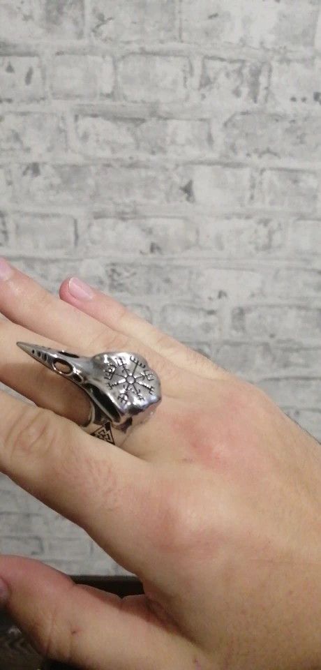 Jewelry Crow Skull Ring Size ONE SIZE - 3 Thumbnail