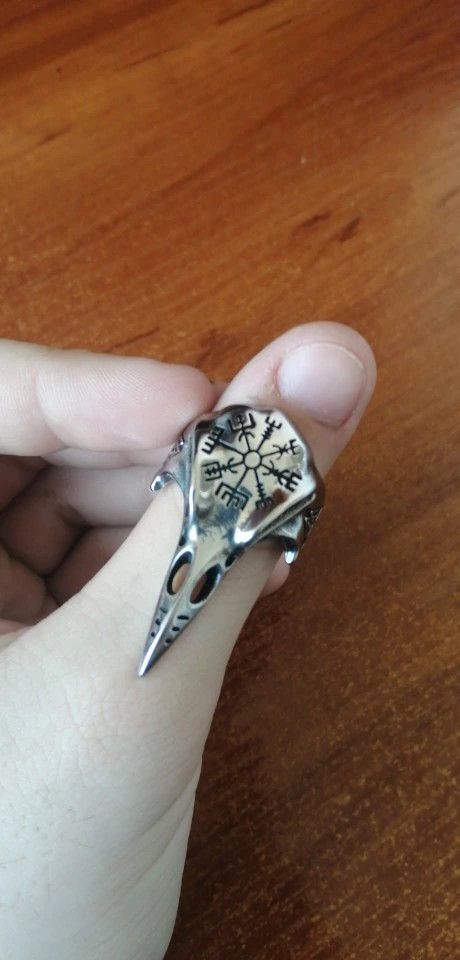 Jewelry Crow Skull Ring Size ONE SIZE - 1 Thumbnail
