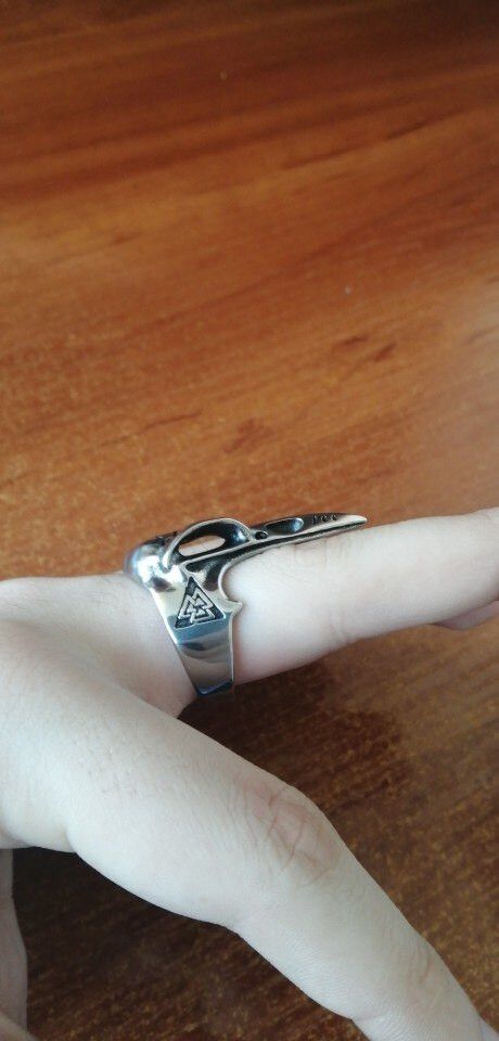 Jewelry Crow Skull Ring Size ONE SIZE - 2 Thumbnail