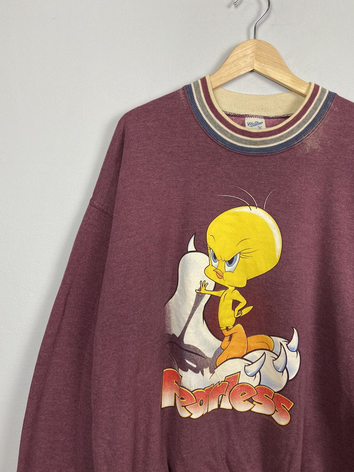Twenty × Vintage × Warner Bros Vintage 1995 Tweety Fearless Warner Bros Sweatshirt Size US L / EU 52-54 / 3 - 4 Thumbnail