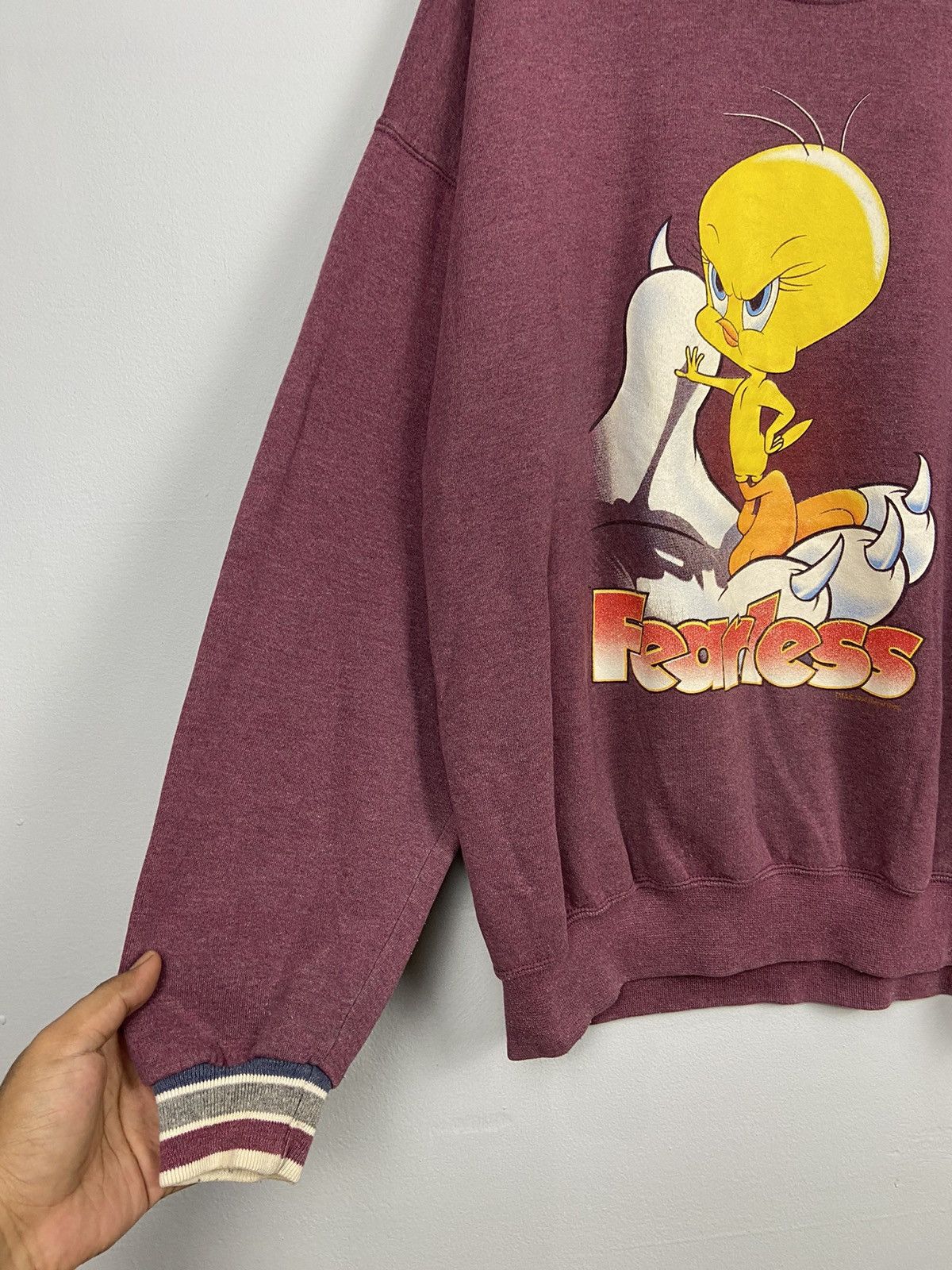 Twenty × Vintage × Warner Bros Vintage 1995 Tweety Fearless Warner Bros Sweatshirt Size US L / EU 52-54 / 3 - 2 Thumbnail