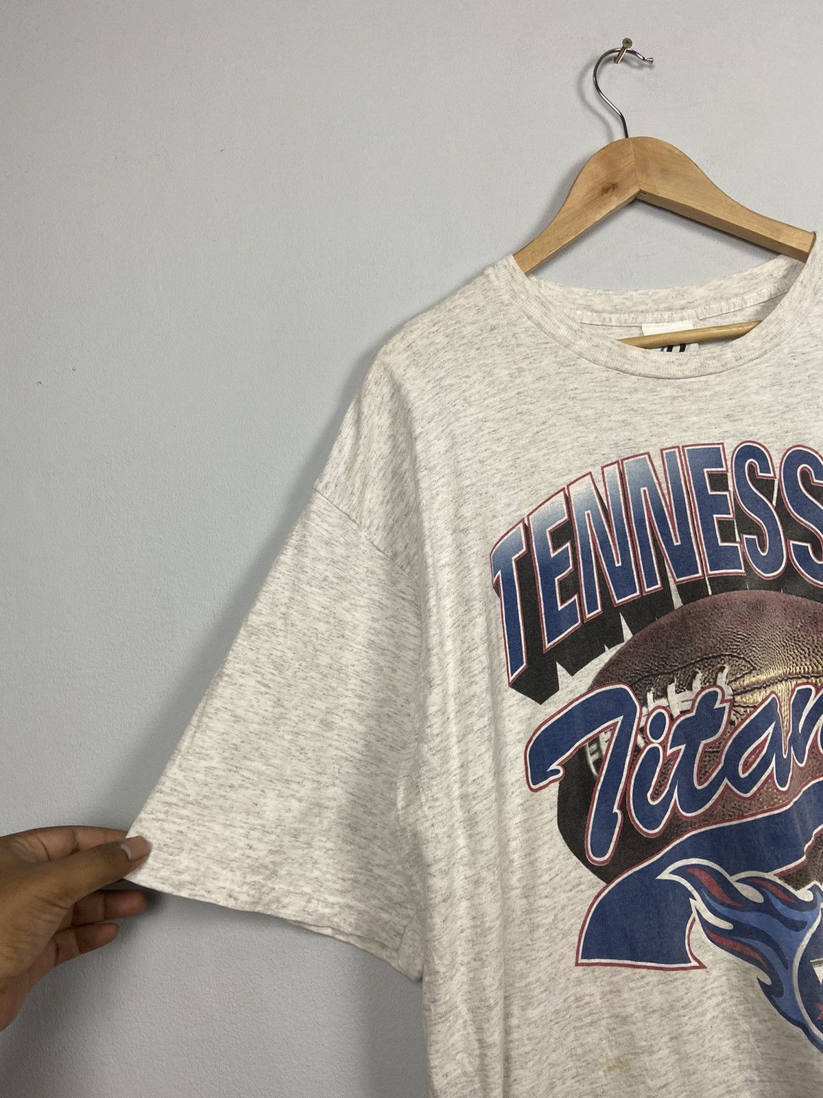 NFL × Vintage Vintage 90s Tennesse Titans American Football NFL Tshirt Size US XL / EU 56 / 4 - 2 Thumbnail