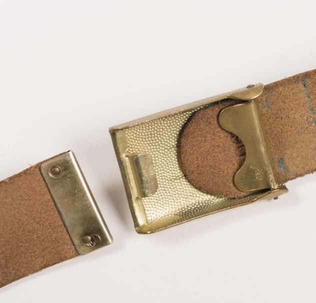 Vintage Vintage Leather WW2 Military Belt Size ONE SIZE - 3 Thumbnail