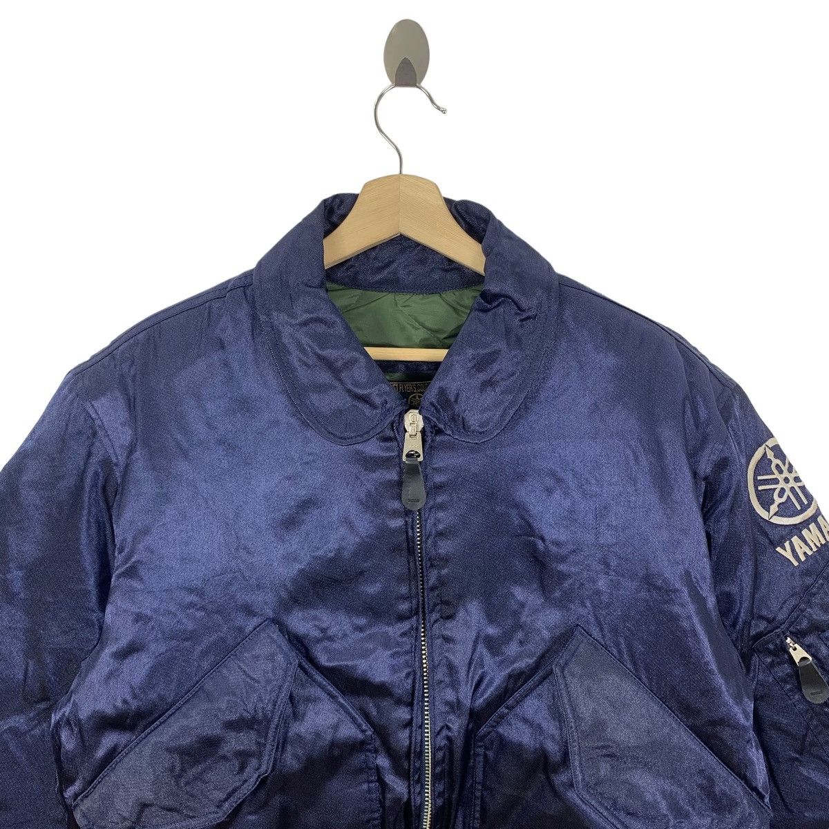 Sports Specialties Vintage 90s Yamaha Racing Team Flight Bomber Zipper Jacket Size US L / EU 52-54 / 3 - 3 Thumbnail