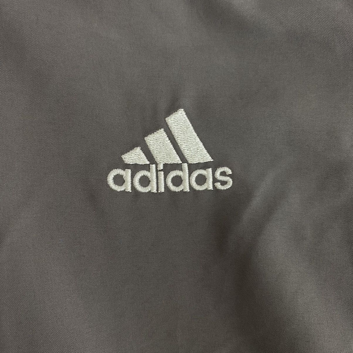 Adidas Vintage ADIDAS Logo Print V-neck Grey Fleece Sweatshirt Size US XL / EU 56 / 4 - 4 Thumbnail