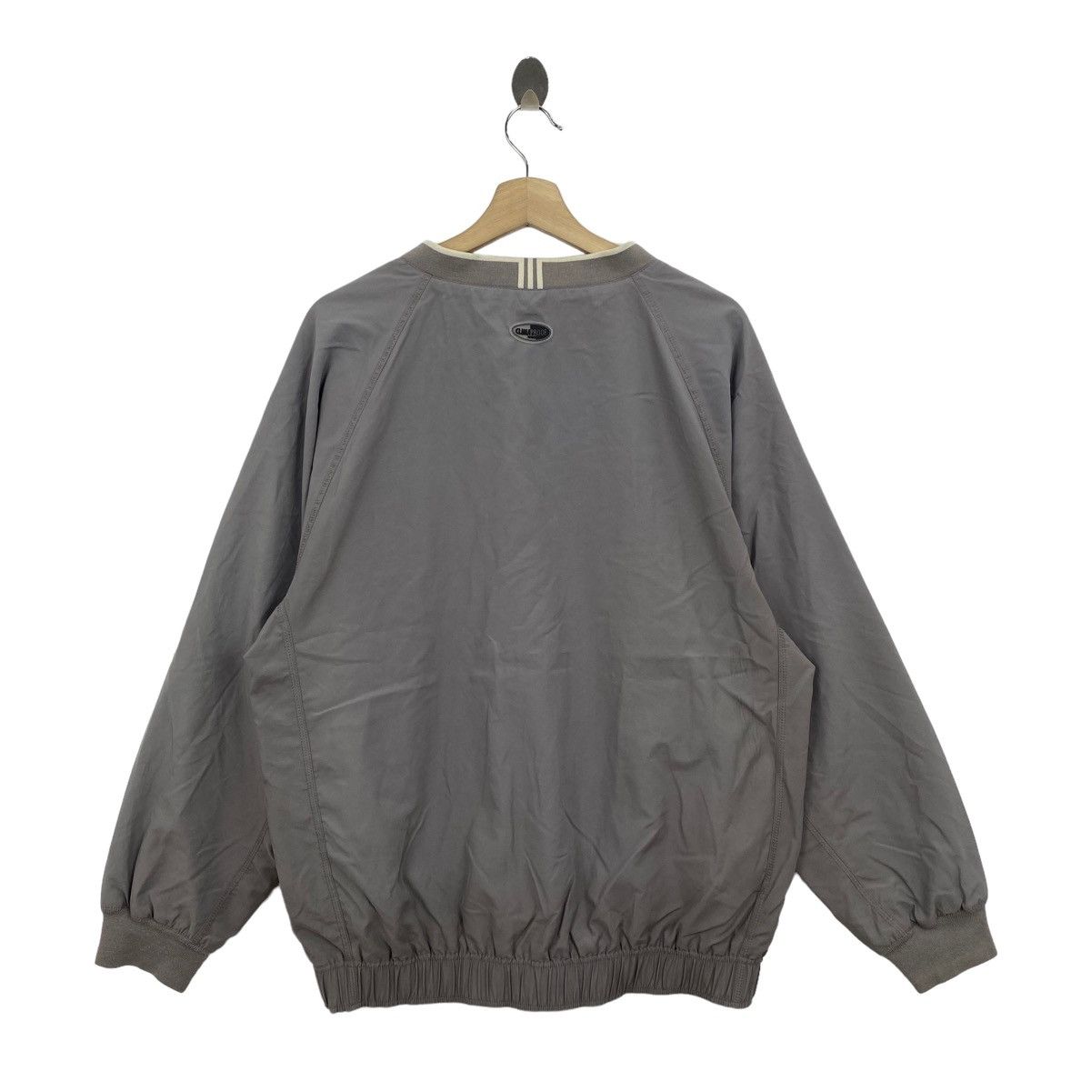 Adidas Vintage ADIDAS Logo Print V-neck Grey Fleece Sweatshirt Size US XL / EU 56 / 4 - 8 Thumbnail