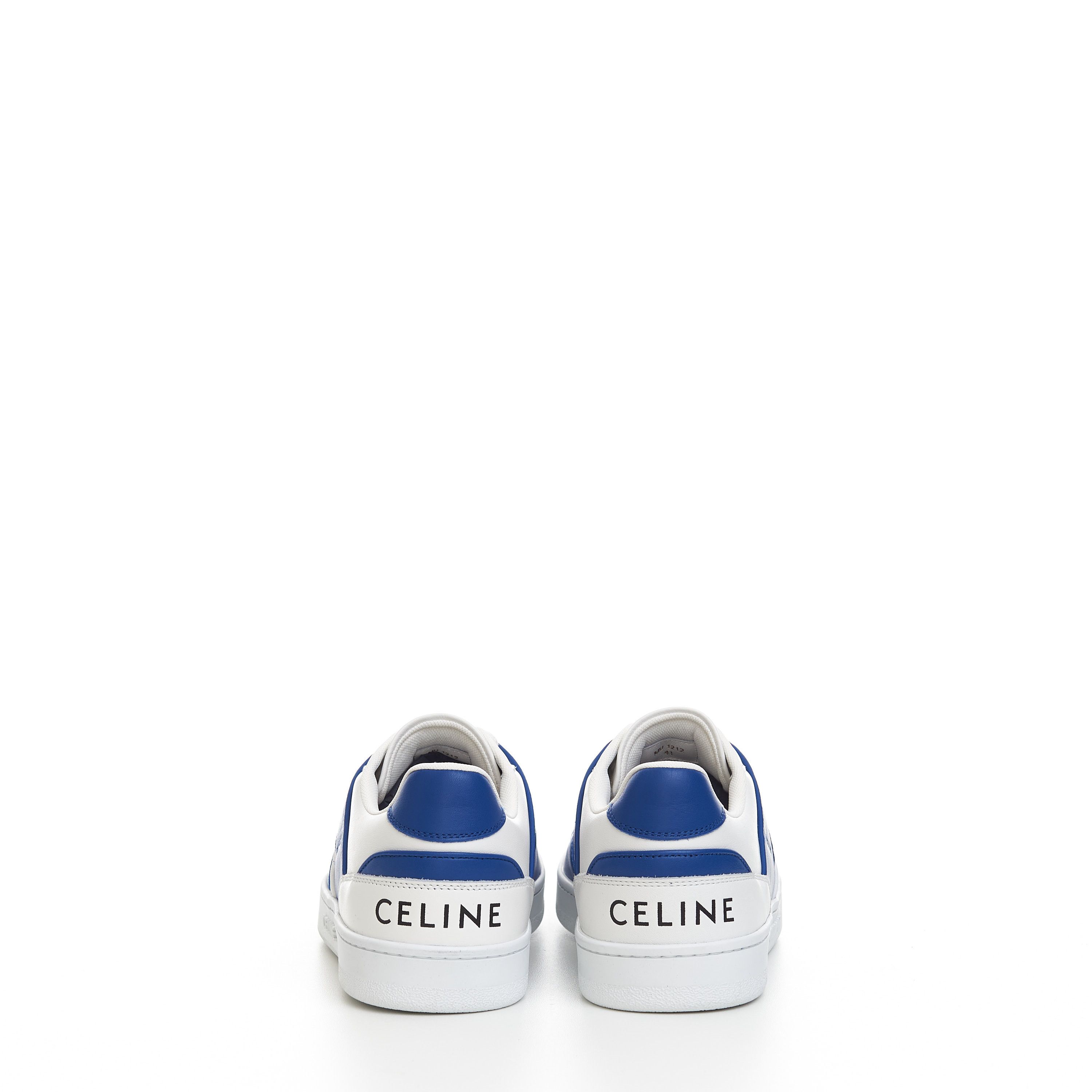 Celine CT-04 Low Lace-up Sneaker In Optic White & Blue Calfskin Size US 11 / EU 44 - 7 Thumbnail