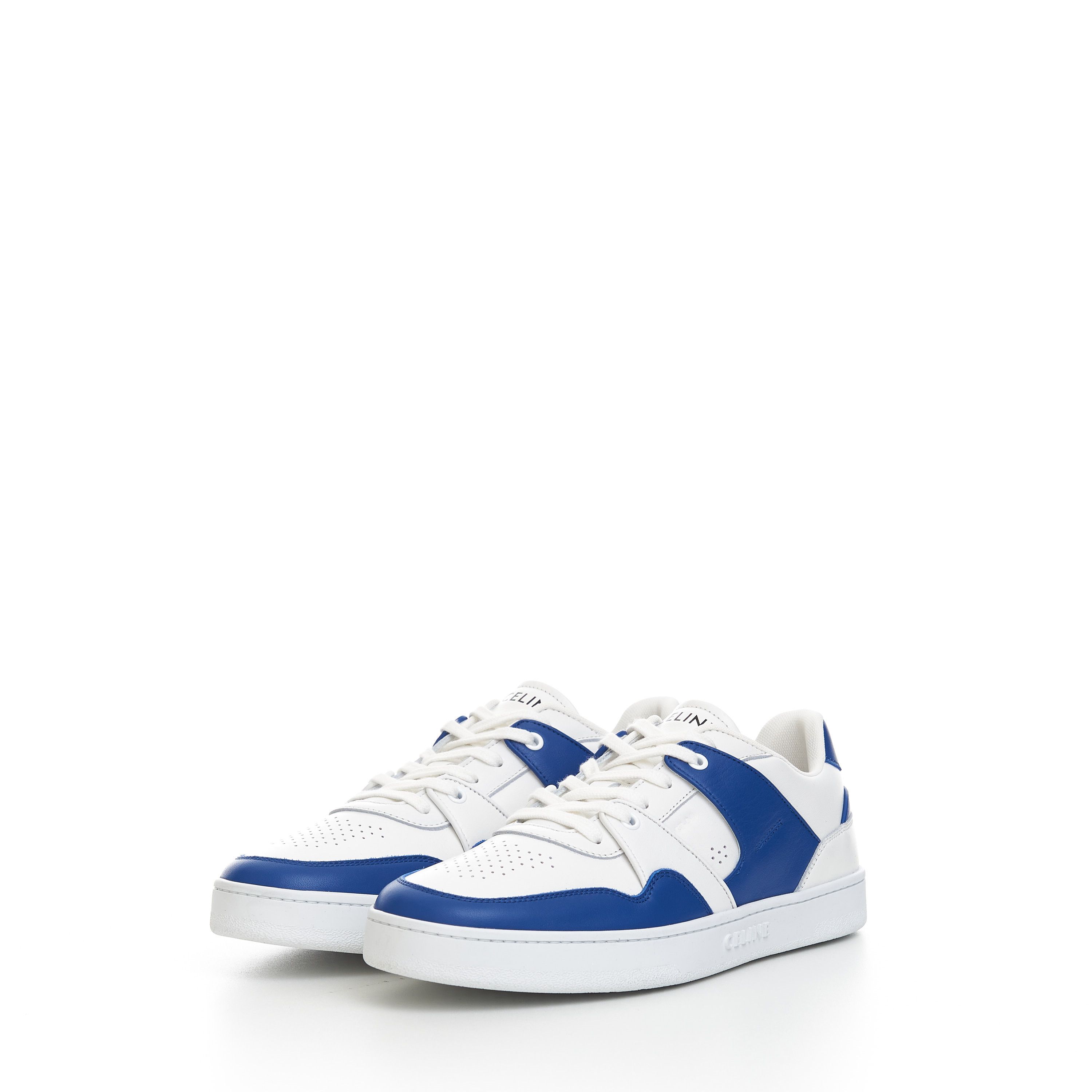 Celine CT-04 Low Lace-up Sneaker In Optic White & Blue Calfskin Size US 11 / EU 44 - 4 Thumbnail