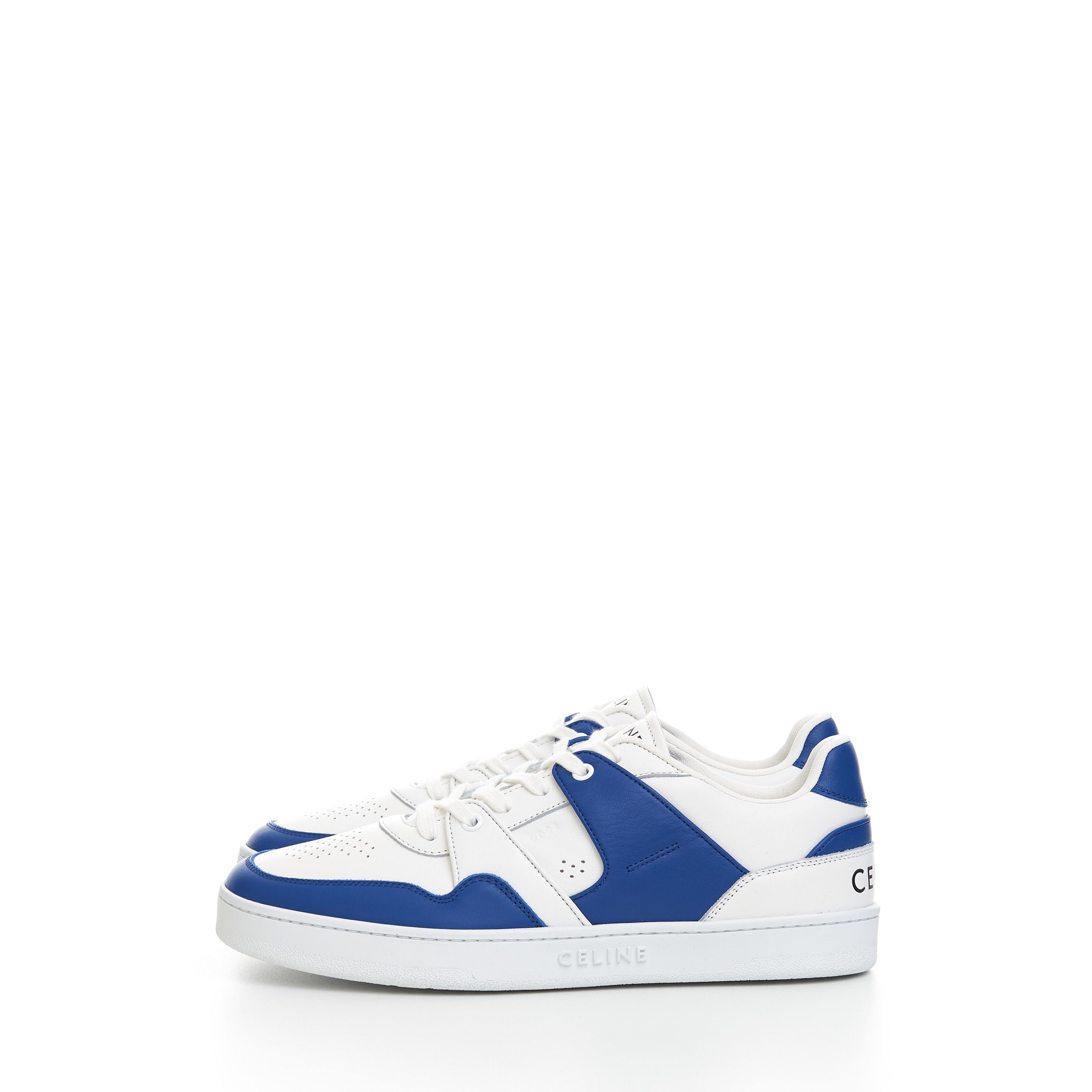 Celine CT-04 Low Lace-up Sneaker In Optic White & Blue Calfskin Size US 11 / EU 44 - 5 Thumbnail