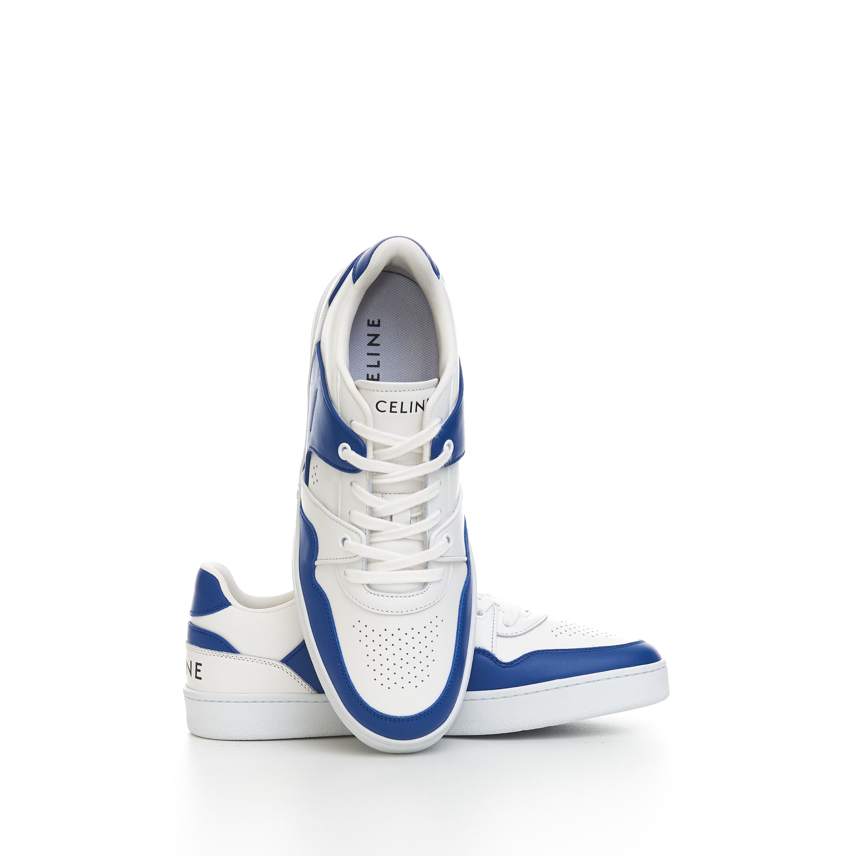 Celine CT-04 Low Lace-up Sneaker In Optic White & Blue Calfskin Size US 11 / EU 44 - 10 Thumbnail