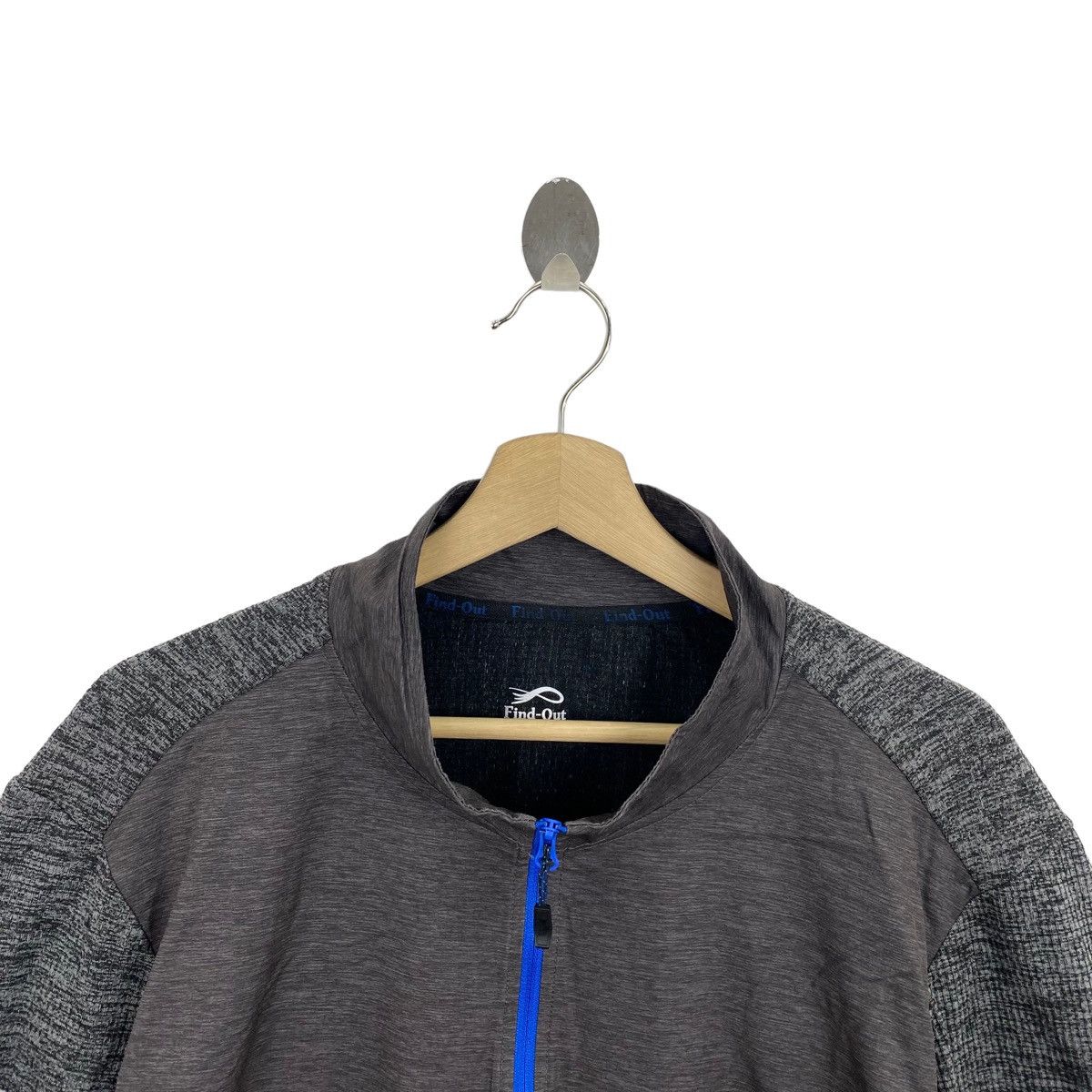 Vintage Vintage FIND-OUT Japanese Brand Full Zipper Grey Sweater Size US L / EU 52-54 / 3 - 2 Thumbnail