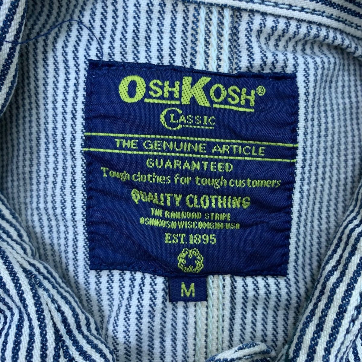 Oshkosh Vintage 90s OshKosh Workers Denim Stripe Jacket Size US M / EU 48-50 / 2 - 6 Thumbnail