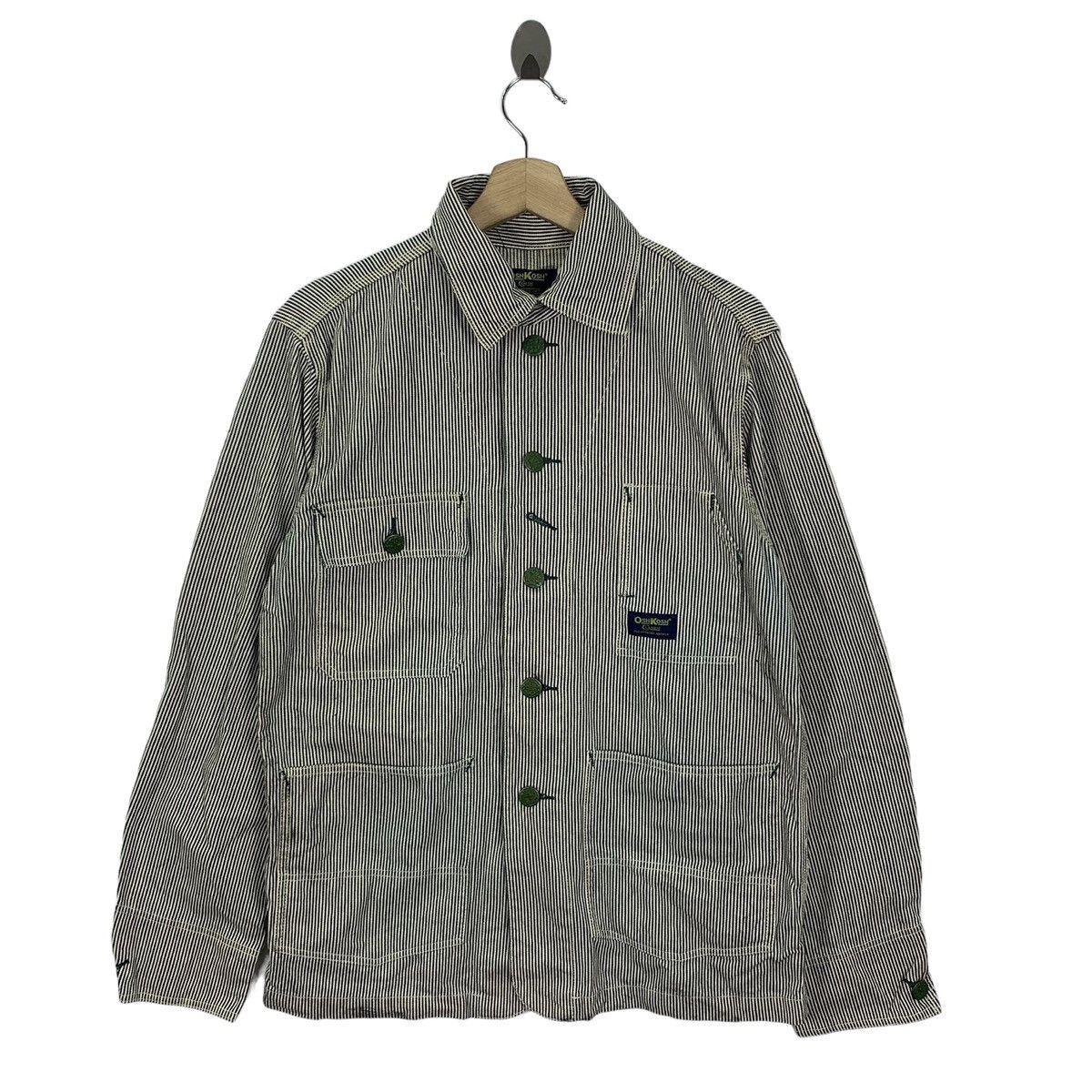 Oshkosh Vintage 90s OshKosh Workers Denim Stripe Jacket Size US M / EU 48-50 / 2 - 1 Thumbnail