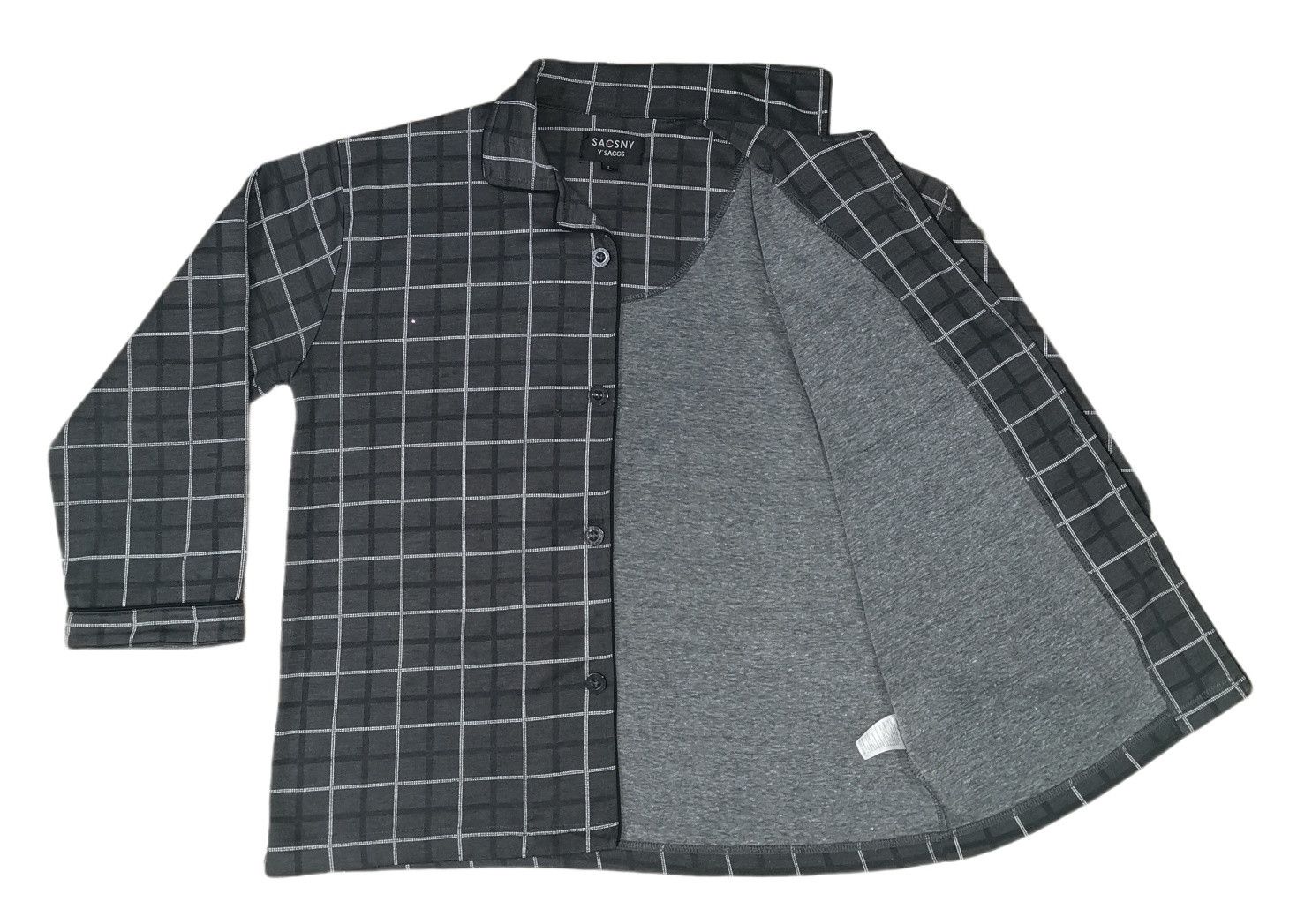 Yohji Yamamoto Sacsny Y'saccs By Yohji Yamamoto Long Sleeve Flannel Shirts Size US M / EU 48-50 / 2 - 8 Thumbnail
