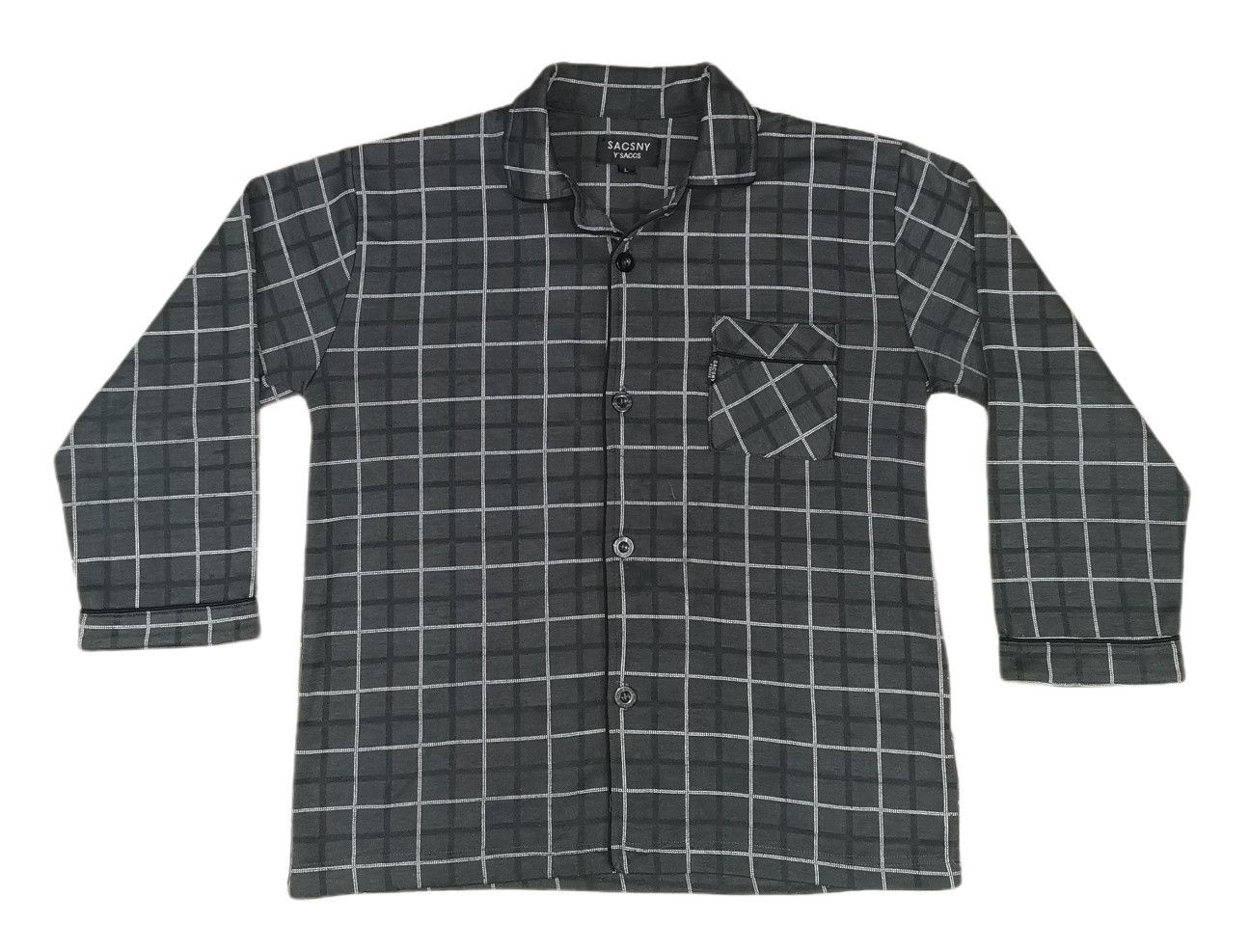 Yohji Yamamoto Sacsny Y'saccs By Yohji Yamamoto Long Sleeve Flannel Shirts Size US M / EU 48-50 / 2 - 2 Thumbnail