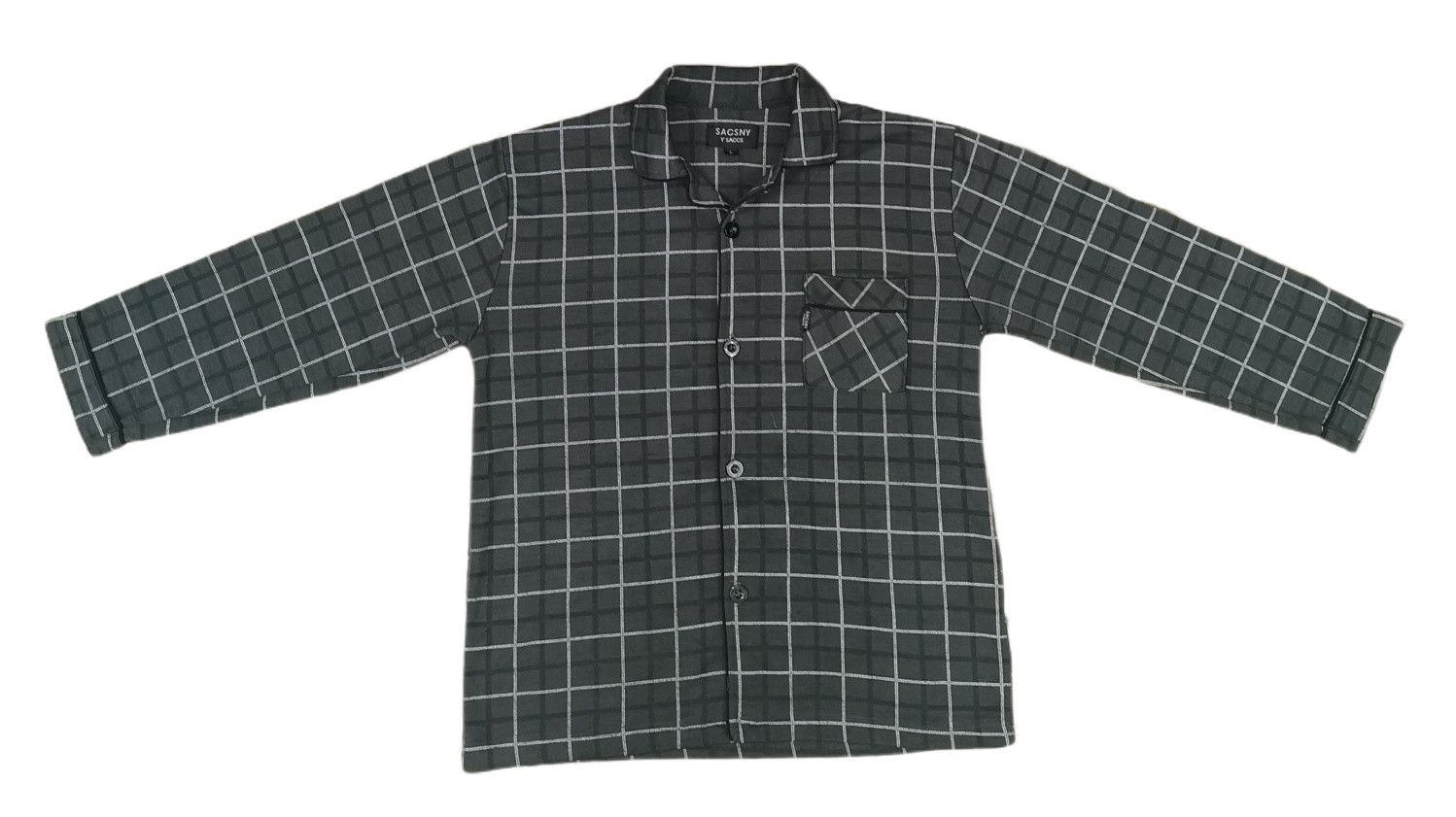 Yohji Yamamoto Sacsny Y'saccs By Yohji Yamamoto Long Sleeve Flannel Shirts Size US M / EU 48-50 / 2 - 5 Thumbnail
