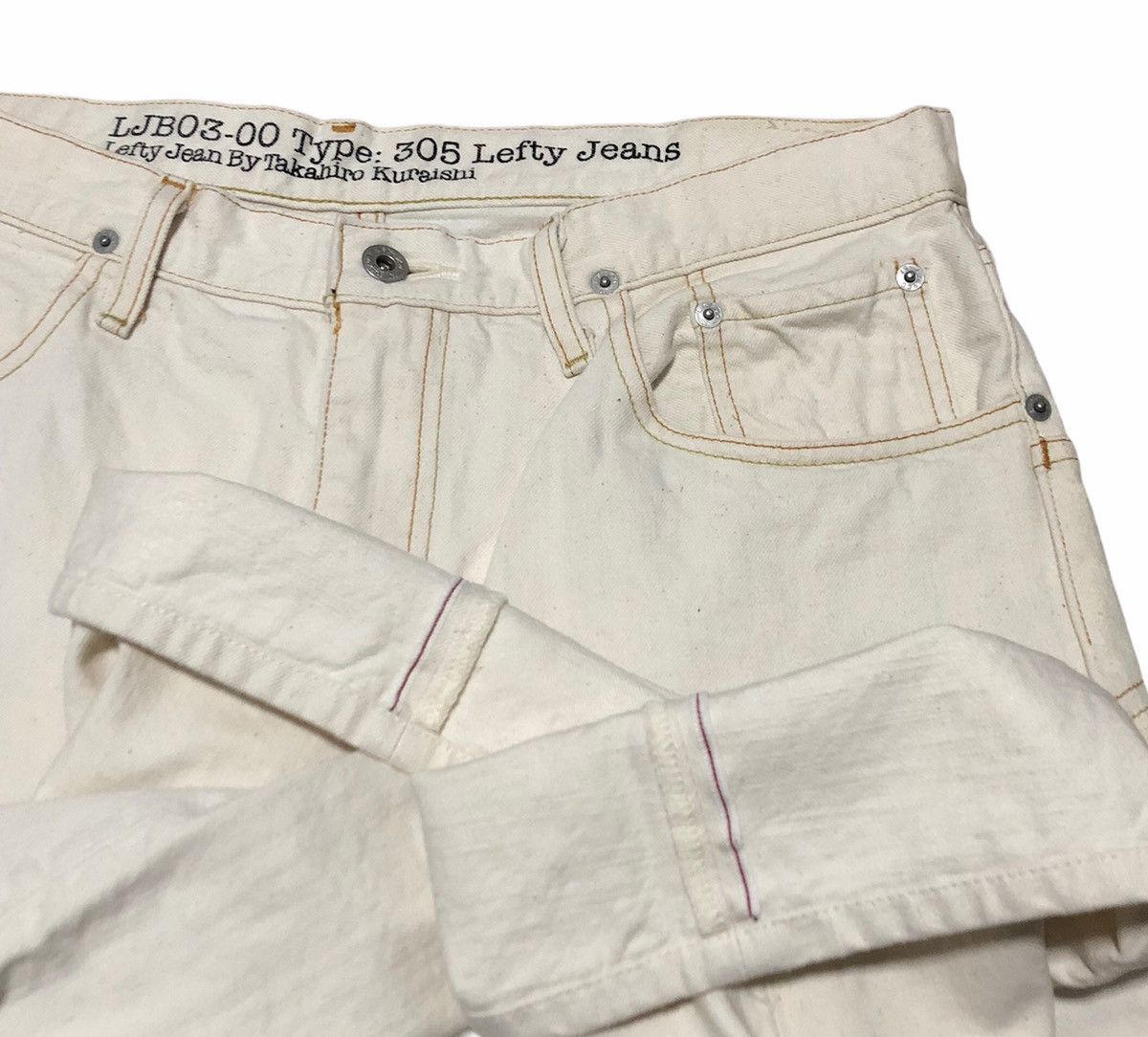 Levi's Vintage Clothing Vintage Levi’s 305 Lefty Jeans by Takahiro Kuraishi Jeans Size US 35 - 3 Thumbnail