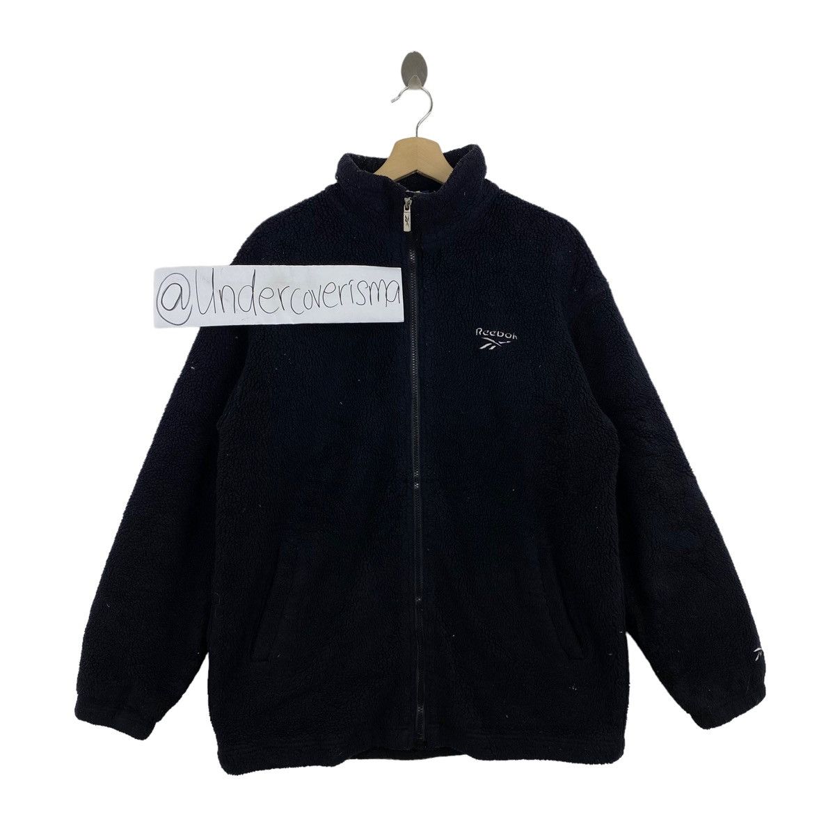Reebok REEBOK SPORT Embroiderd Logo Black Retro Sherpa Sweater Size US L / EU 52-54 / 3 - 1 Thumbnail