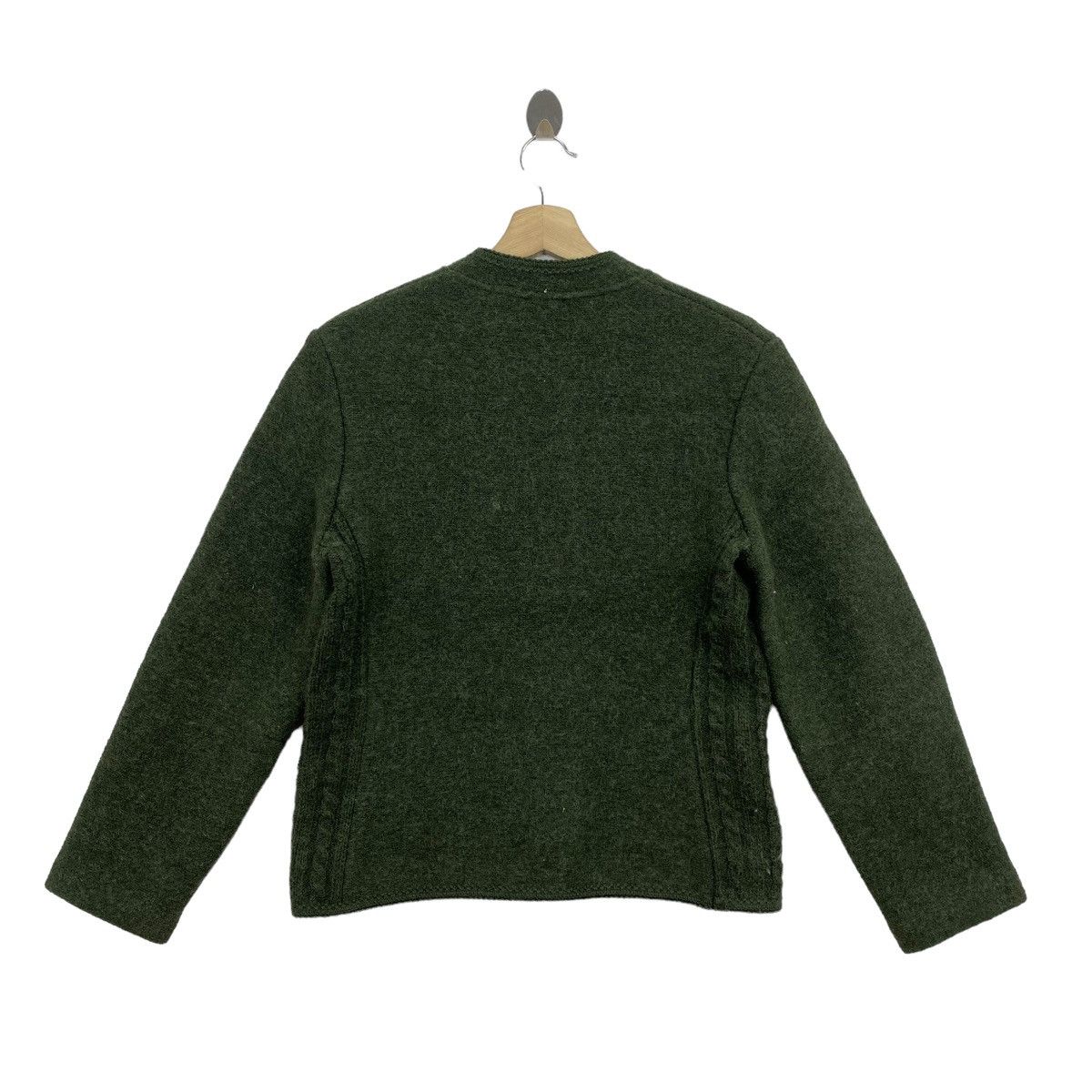 Vintage Vintage ARBEP STRICKMODEN Button Up Green Wool Coat Jacket Size S / US 4 / IT 40 - 7 Thumbnail