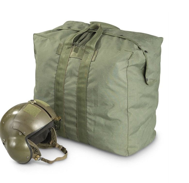 Vintage 80s Military Helicopter Duffle Bag