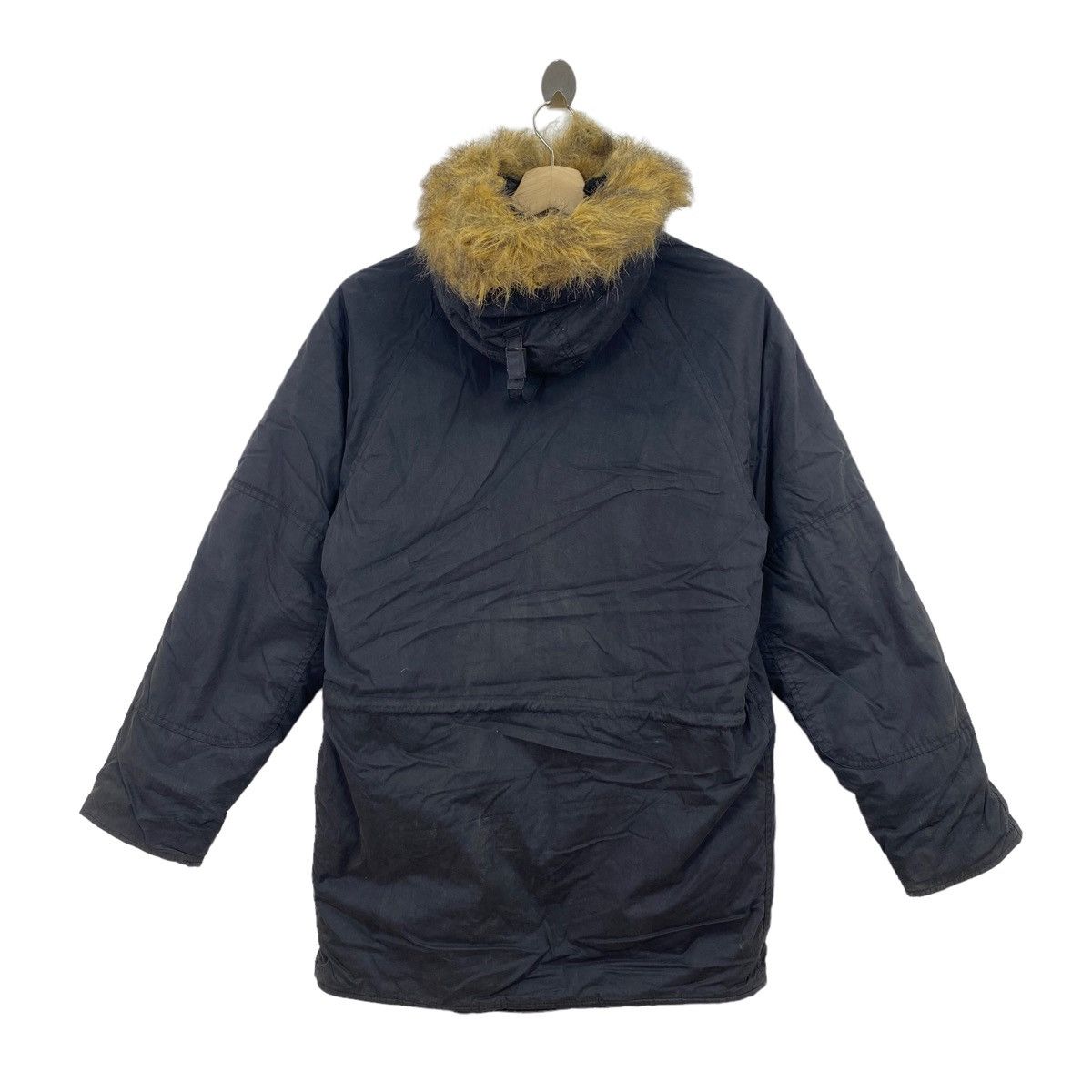 Alpha Industries × Vintage Vintage ALPHA INDUSTRIES USA Furred Hood Quilted Navy Parka Size US M / EU 48-50 / 2 - 8 Thumbnail