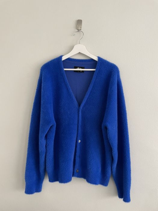 Stussy Stussy shaggy cardigan royal blue | Grailed