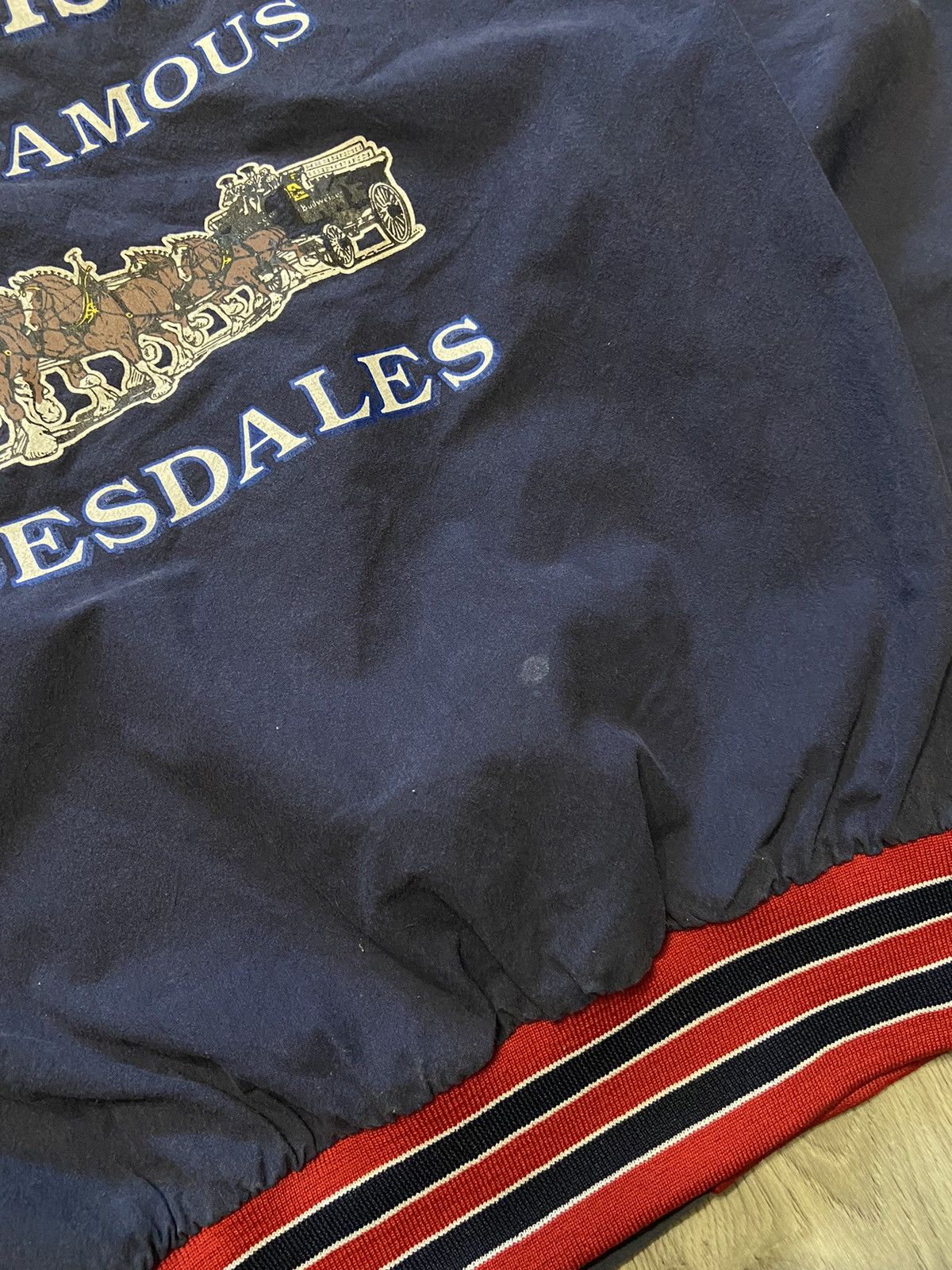 Budweiser Vintage Budweiser Clydesdales Bomber Jacket 80s Snap Up Size US XL / EU 56 / 4 - 4 Thumbnail
