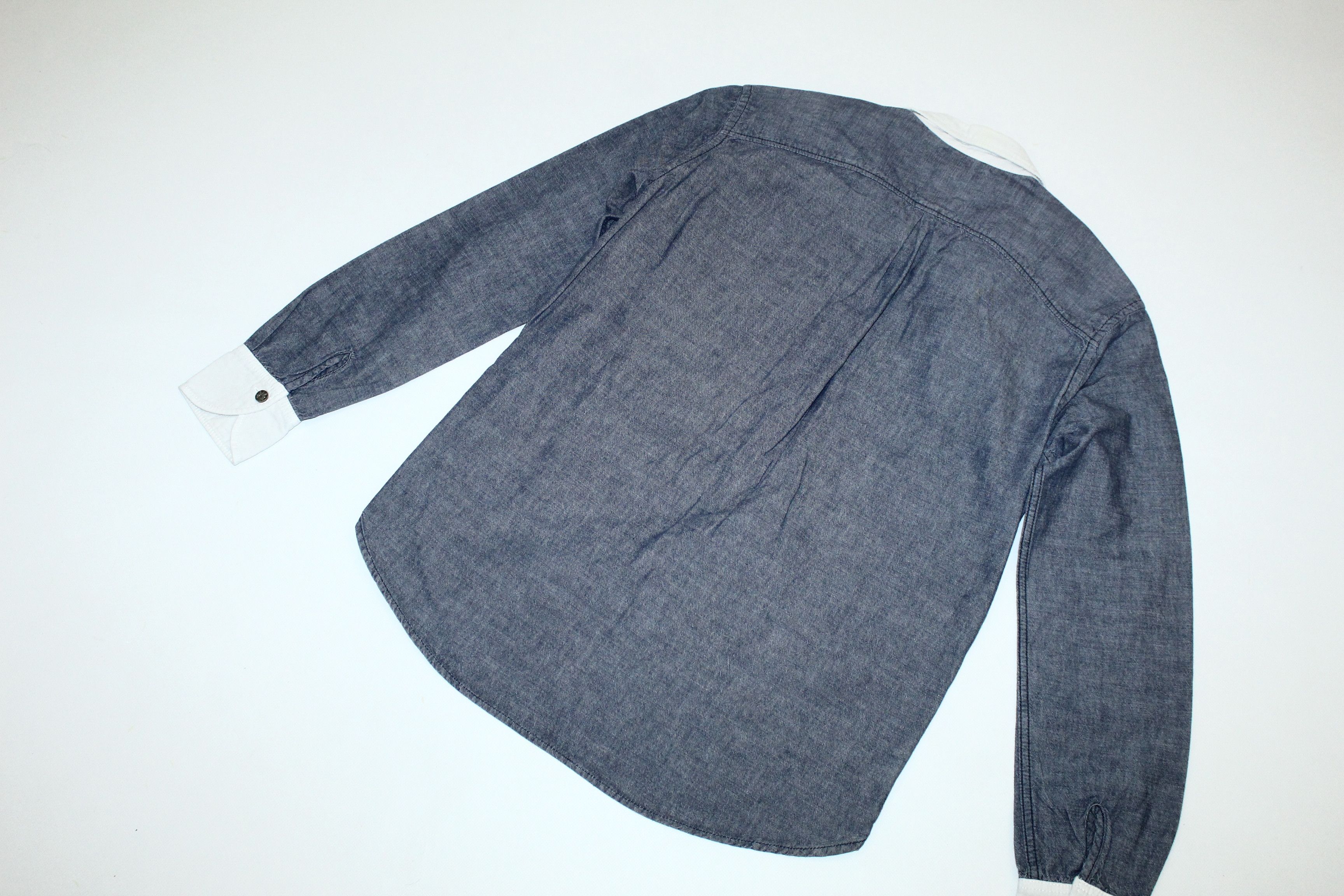 02DERIV. 02deriv. grandad collar chambray cotton casual shirt Size US M / EU 48-50 / 2 - 13 Thumbnail